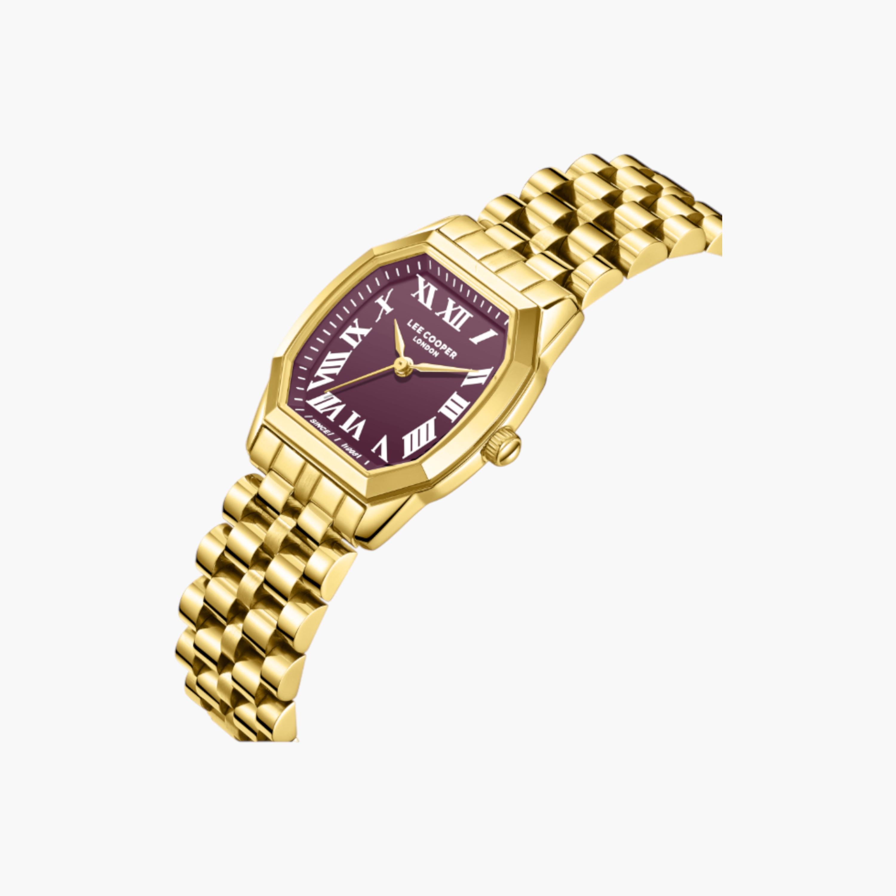 لي كوبر ساعة نسائية تناظرية بلون ذهبي-women-watchesandjewellery-watches-image-2