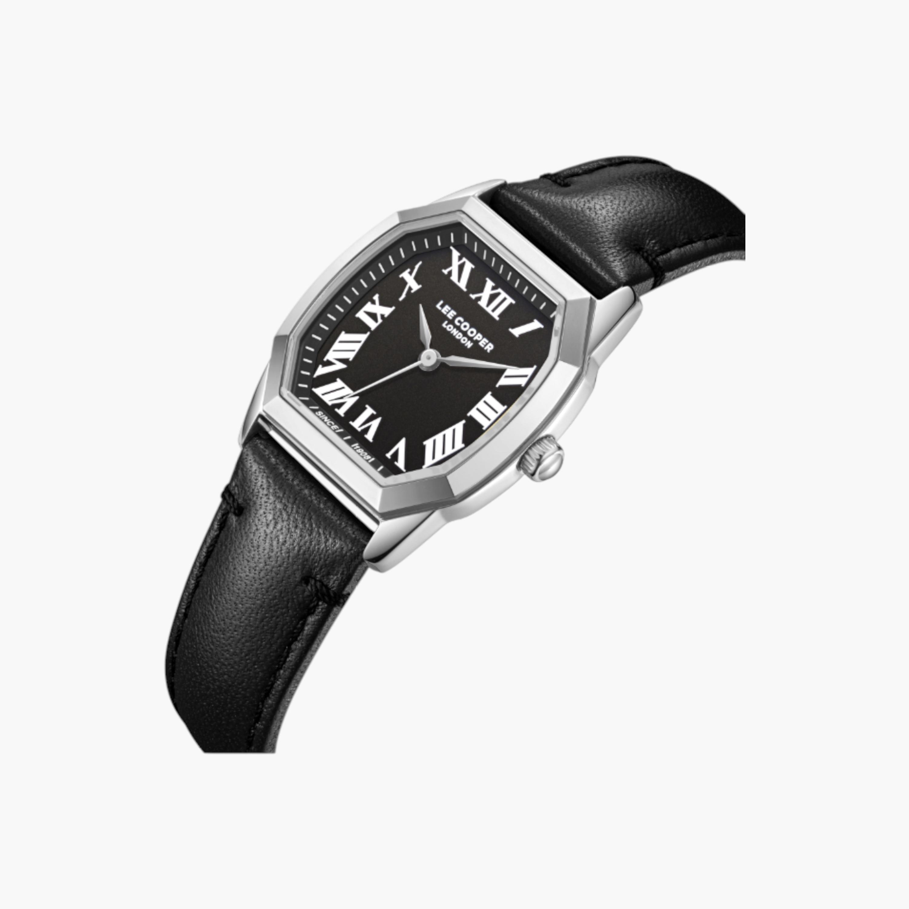 Lee Cooper Black Leather Strap Watch-women-watchesandjewellery-watches-image-2