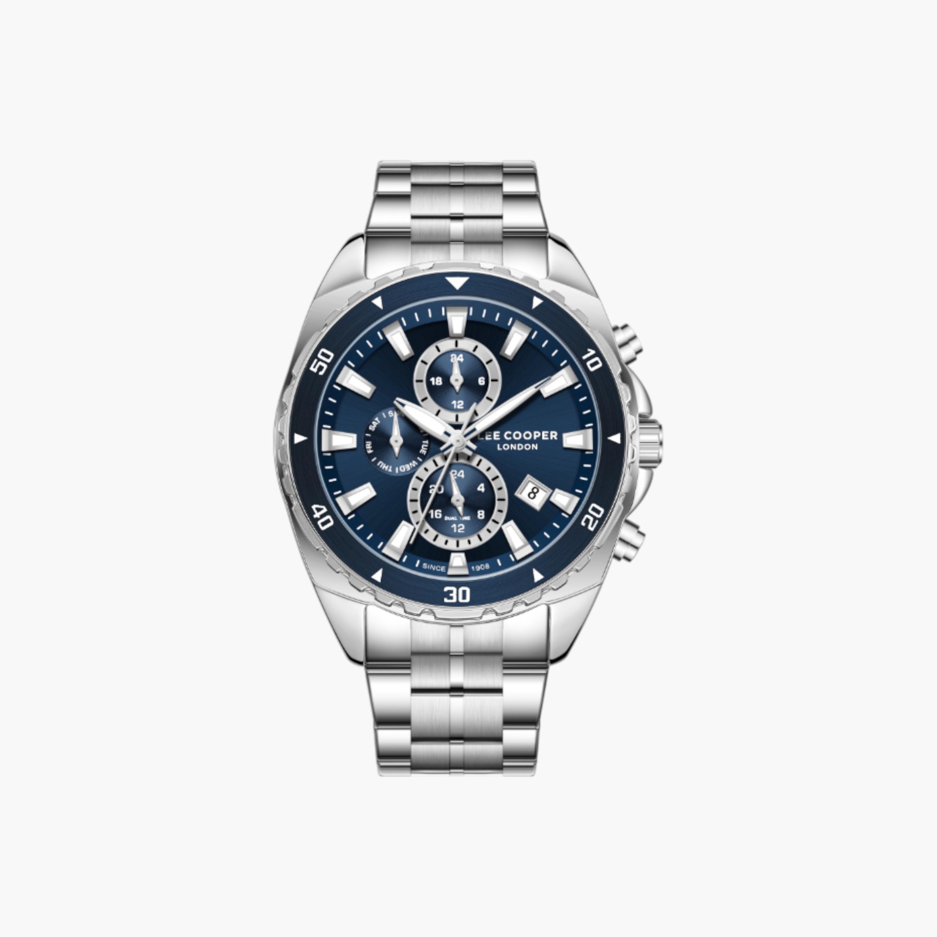 لي كوبر ساعة رجالية متعددة الوظائف من الستانلس ستيل-men-watchesandjewellery-watches-image-1