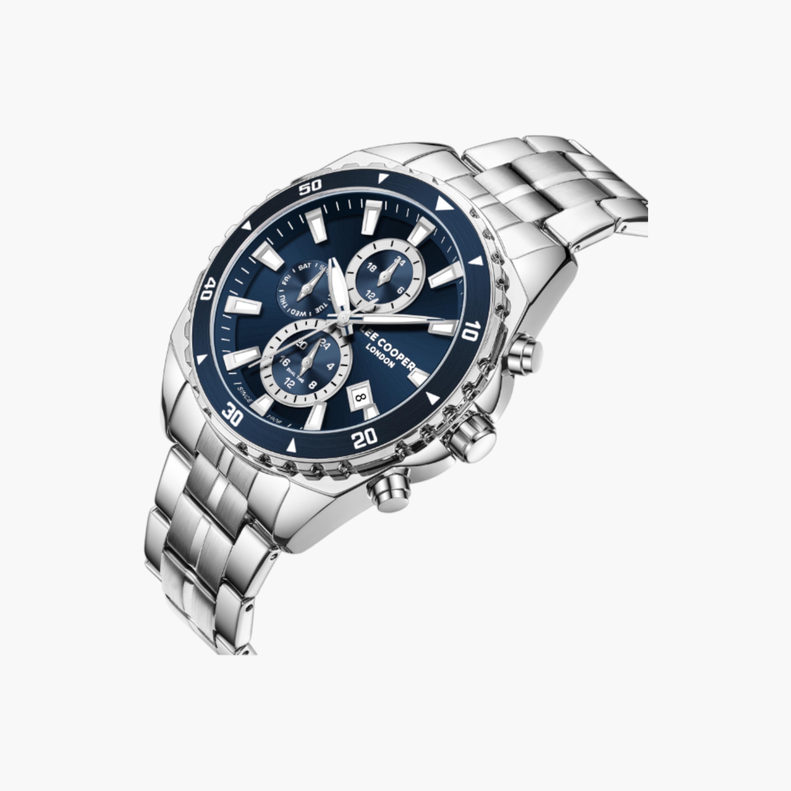 لي كوبر ساعة رجالية متعددة الوظائف من الستانلس ستيل-men-watchesandjewellery-watches-image-2