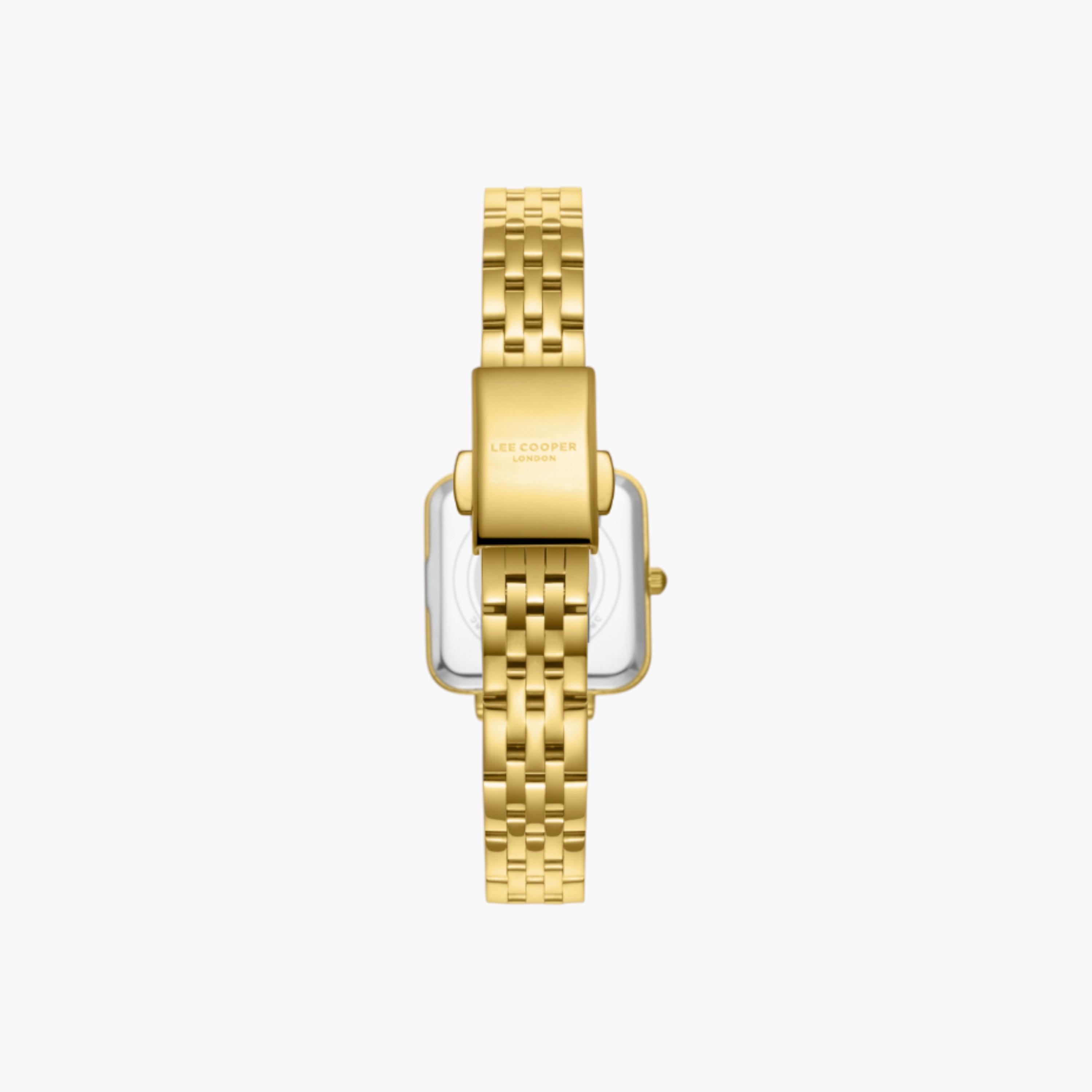 Lee Cooper Gold-Tone Square Watch, Green Dial-women-watchesandjewellery-watches-image-4