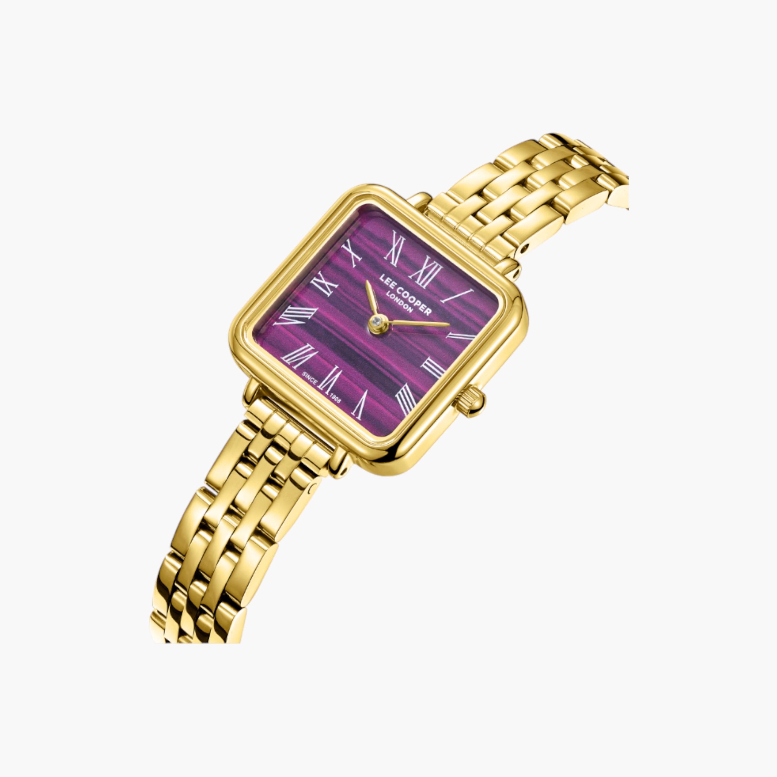 Lee Cooper Gold Square Analogue Watch-women-watchesandjewellery-watches-image-2
