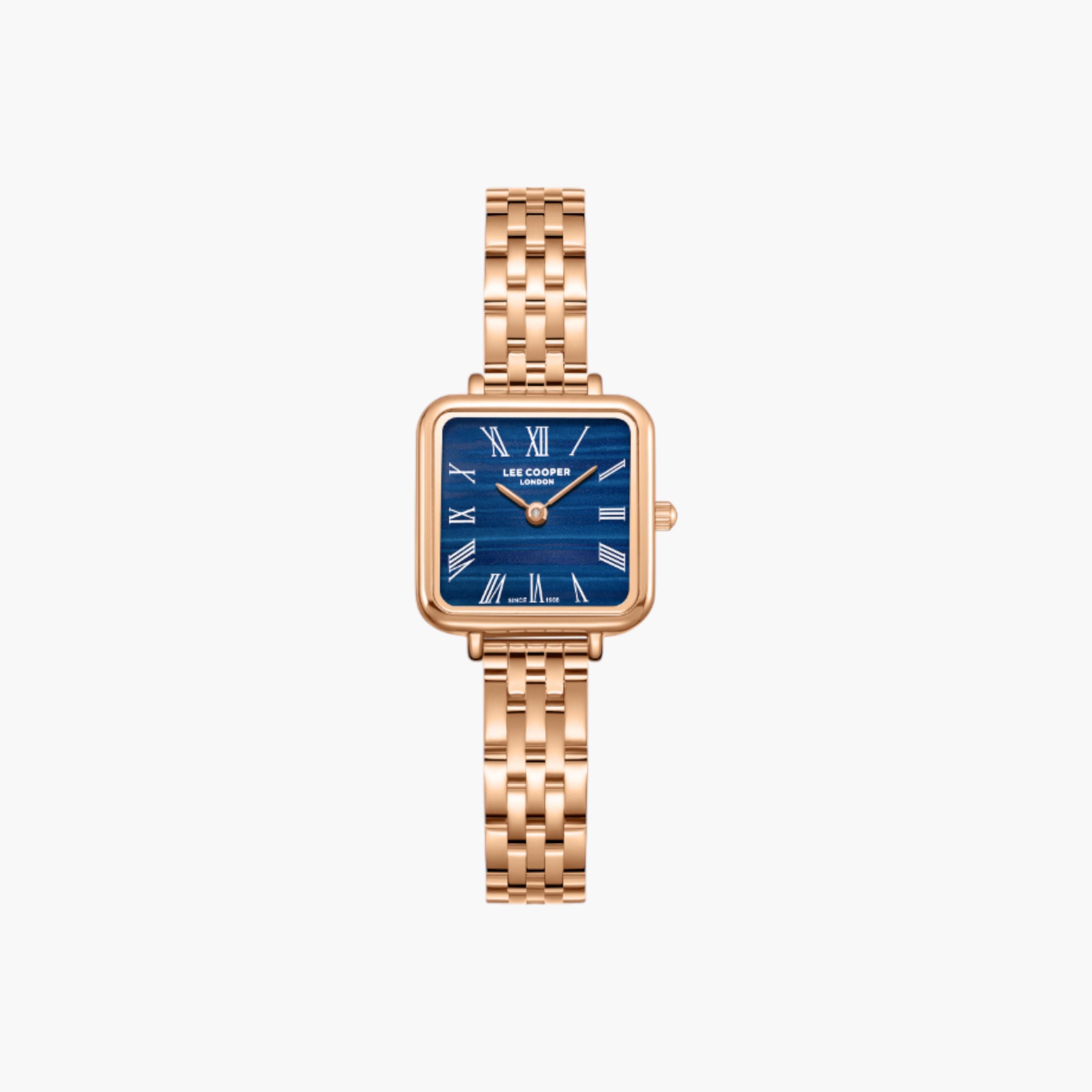 Lee Cooper Rose Gold Square Analogue Watch-women-watchesandjewellery-watches-image-1