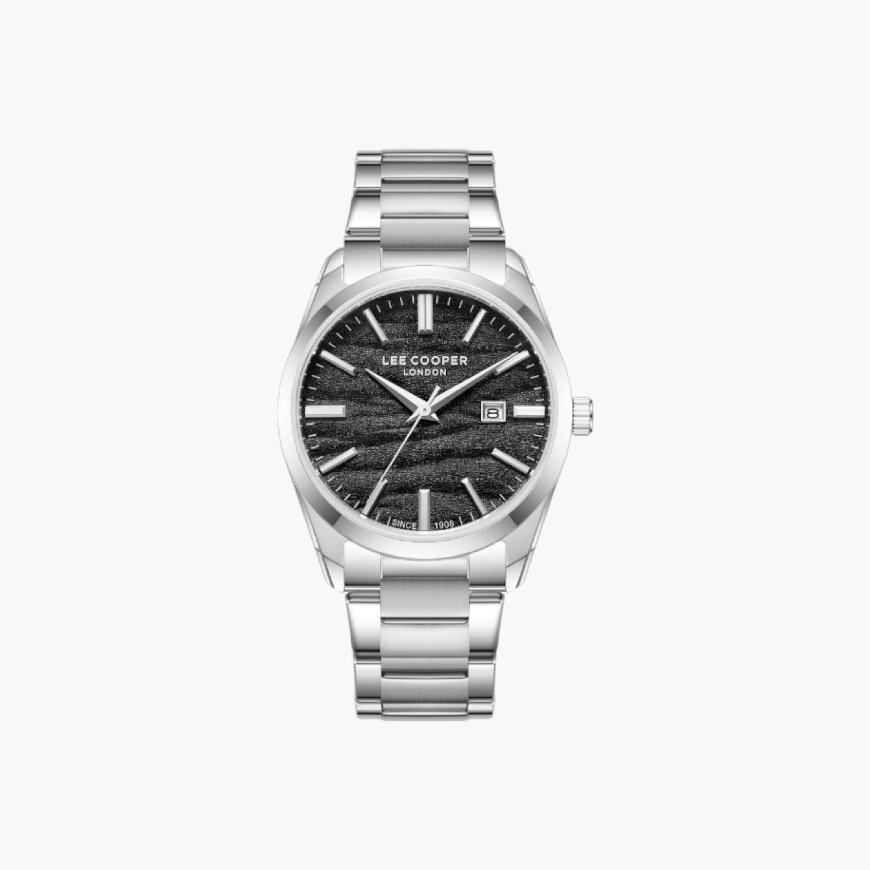 لي كوبر ساعة رجالية فضية من الستانلس ستيل-men-watchesandjewellery-watches-image-1