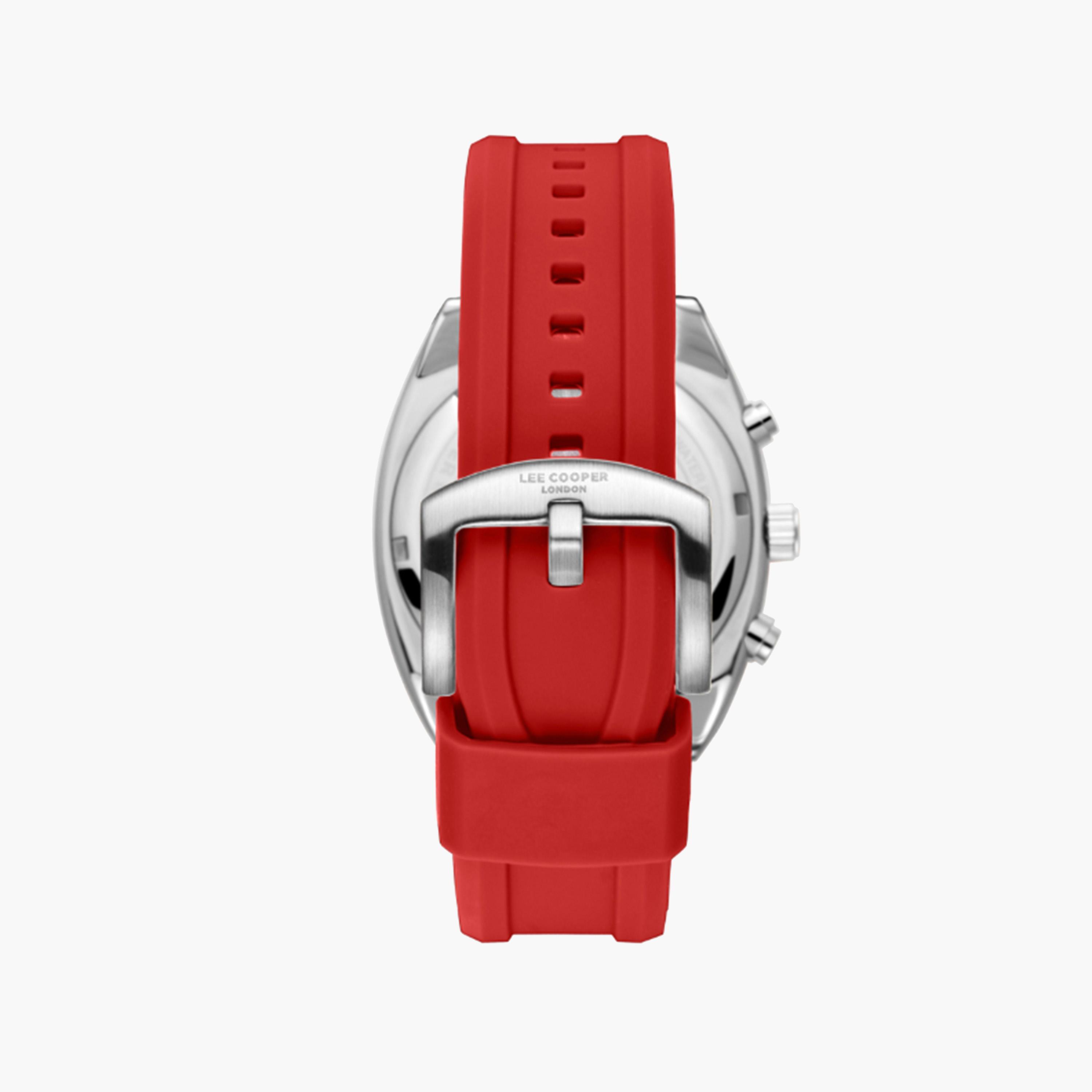 Lee Cooper Red Silicone Strap Chronograph Watch-men-watchesandjewellery-watches-image-4