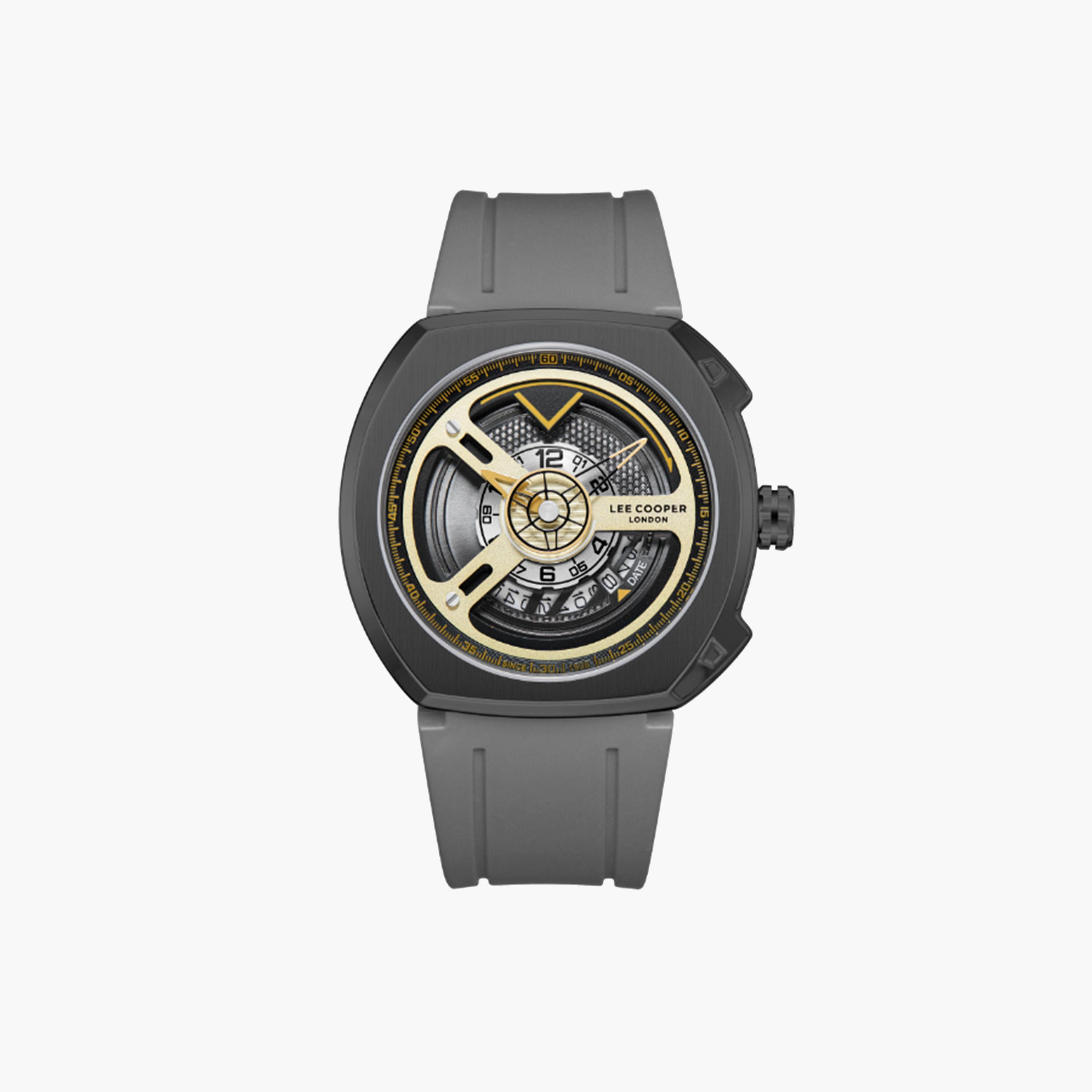Lee Cooper Grey Silicone Strap Analog Watch-men-watchesandjewellery-watches-image-1