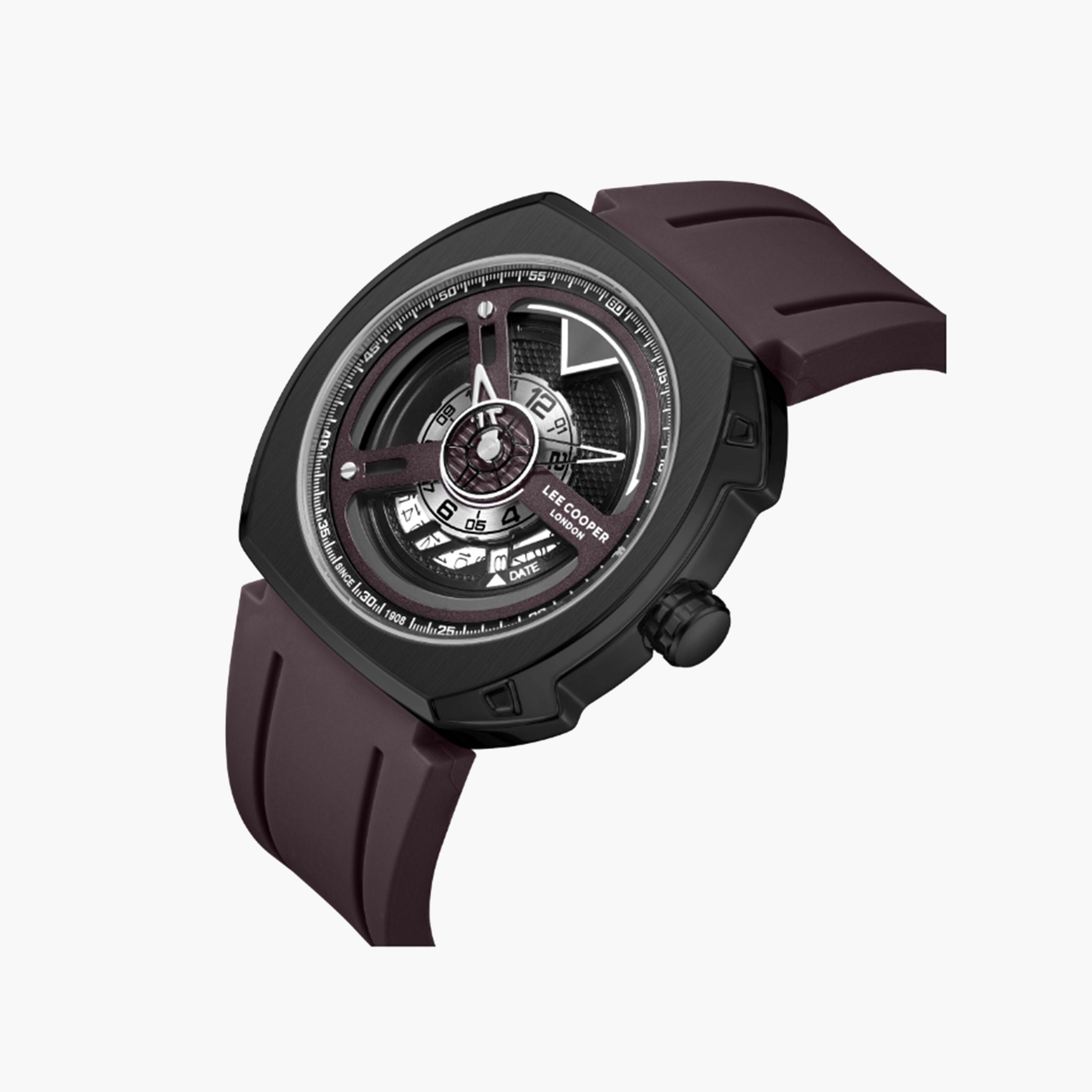 Lee Cooper Silicone Strap Watch, Analog Display, Water Resistant-men-watchesandjewellery-watches-image-2