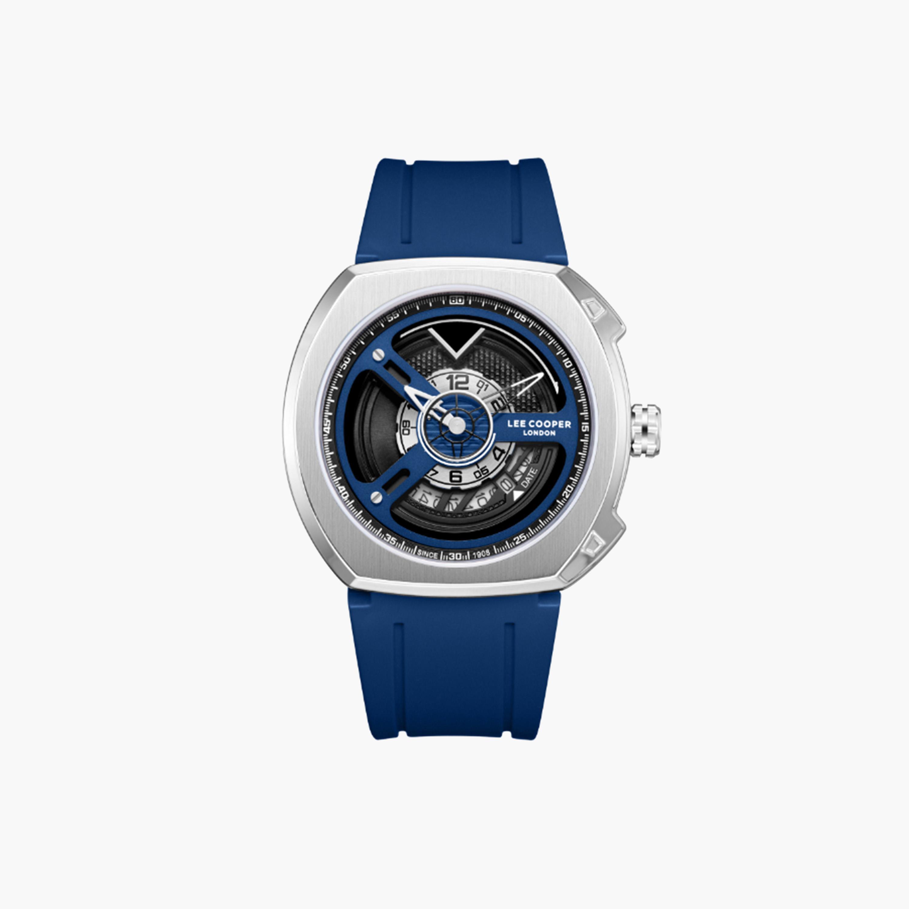 Lee Cooper Blue Silicone Strap Watch-men-watchesandjewellery-watches-image-1