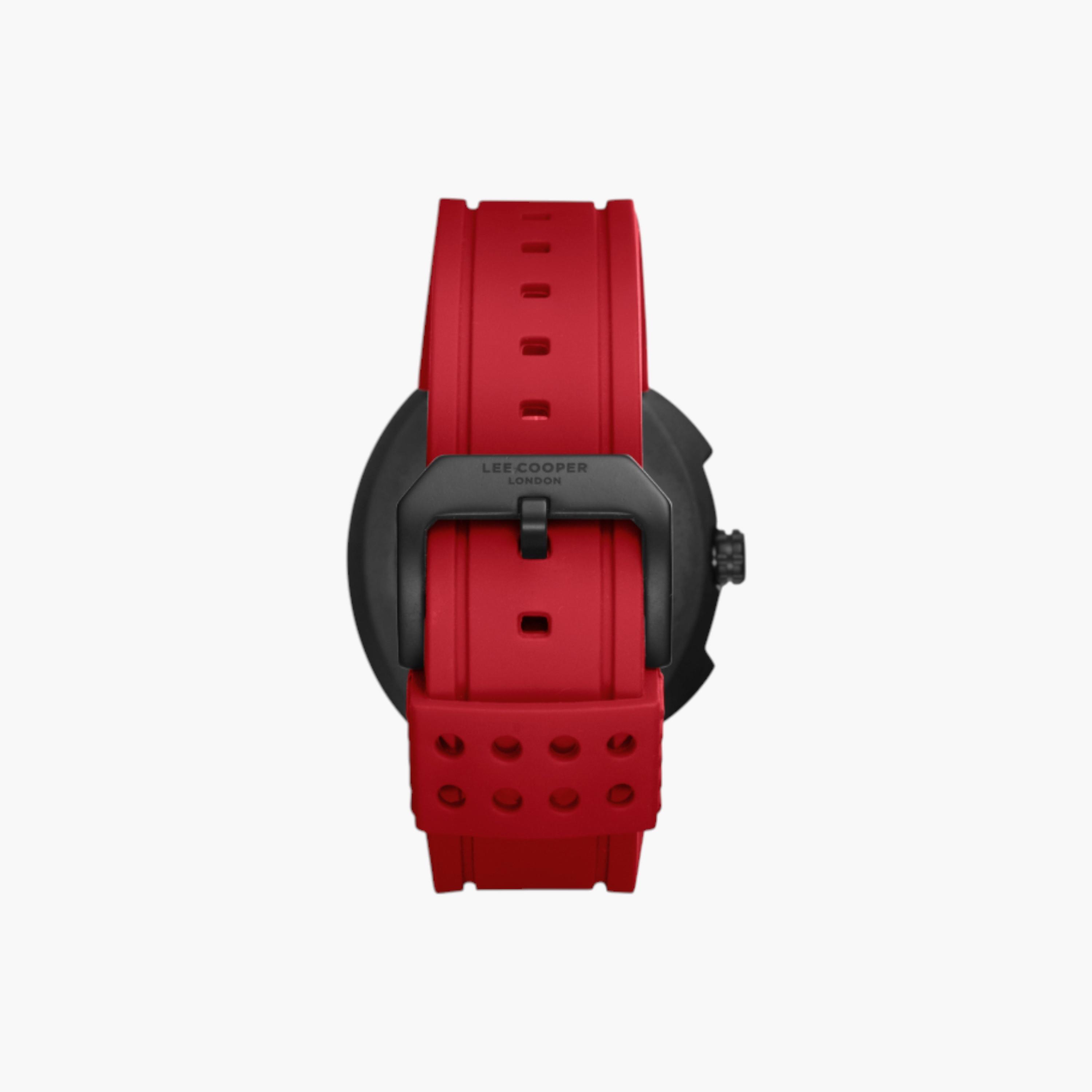 Lee Cooper Red Silicone Strap Watch-men-watchesandjewellery-watches-image-4
