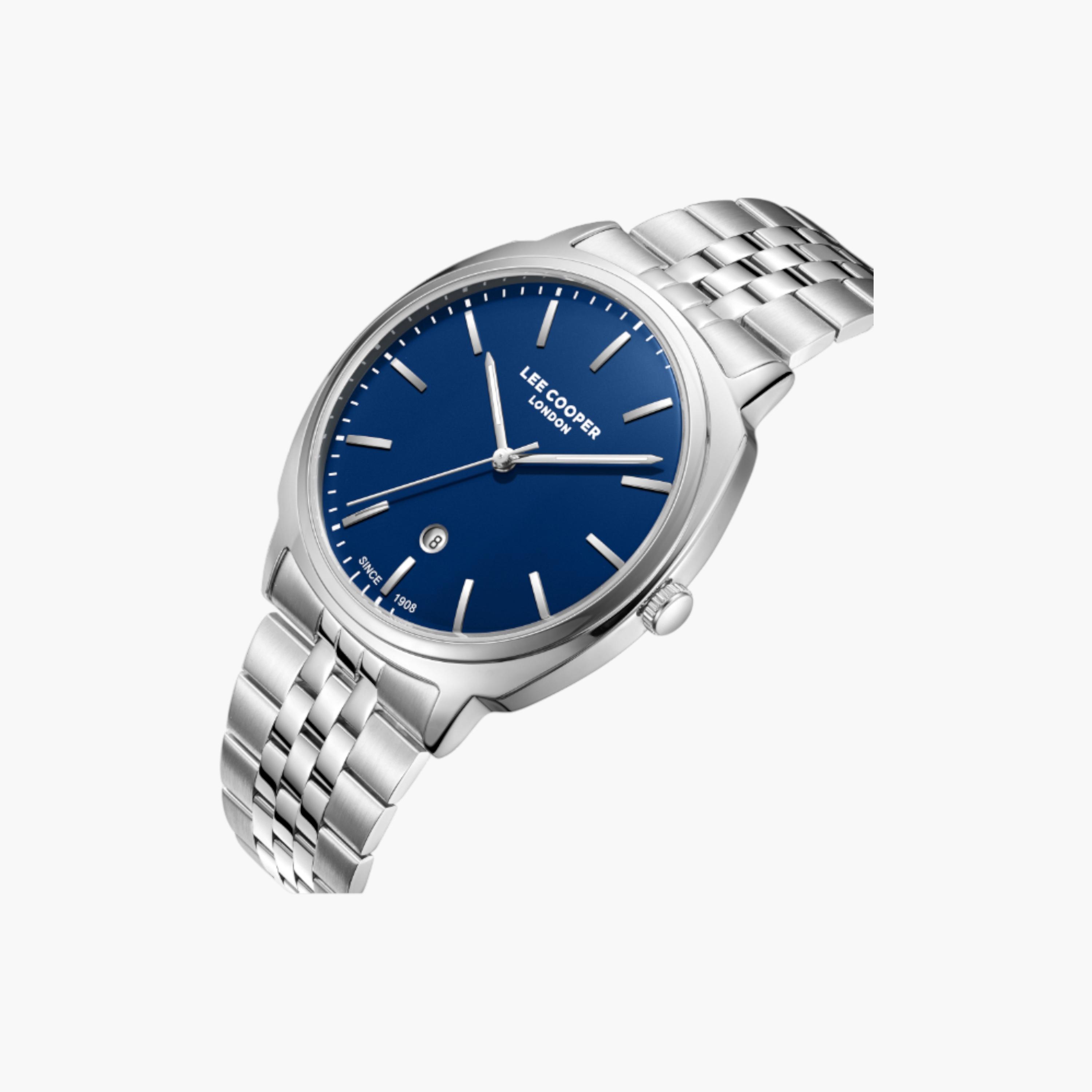 لي كوبر ساعة رجالية فضية من الستانلس ستيل-men-watchesandjewellery-watches-image-2