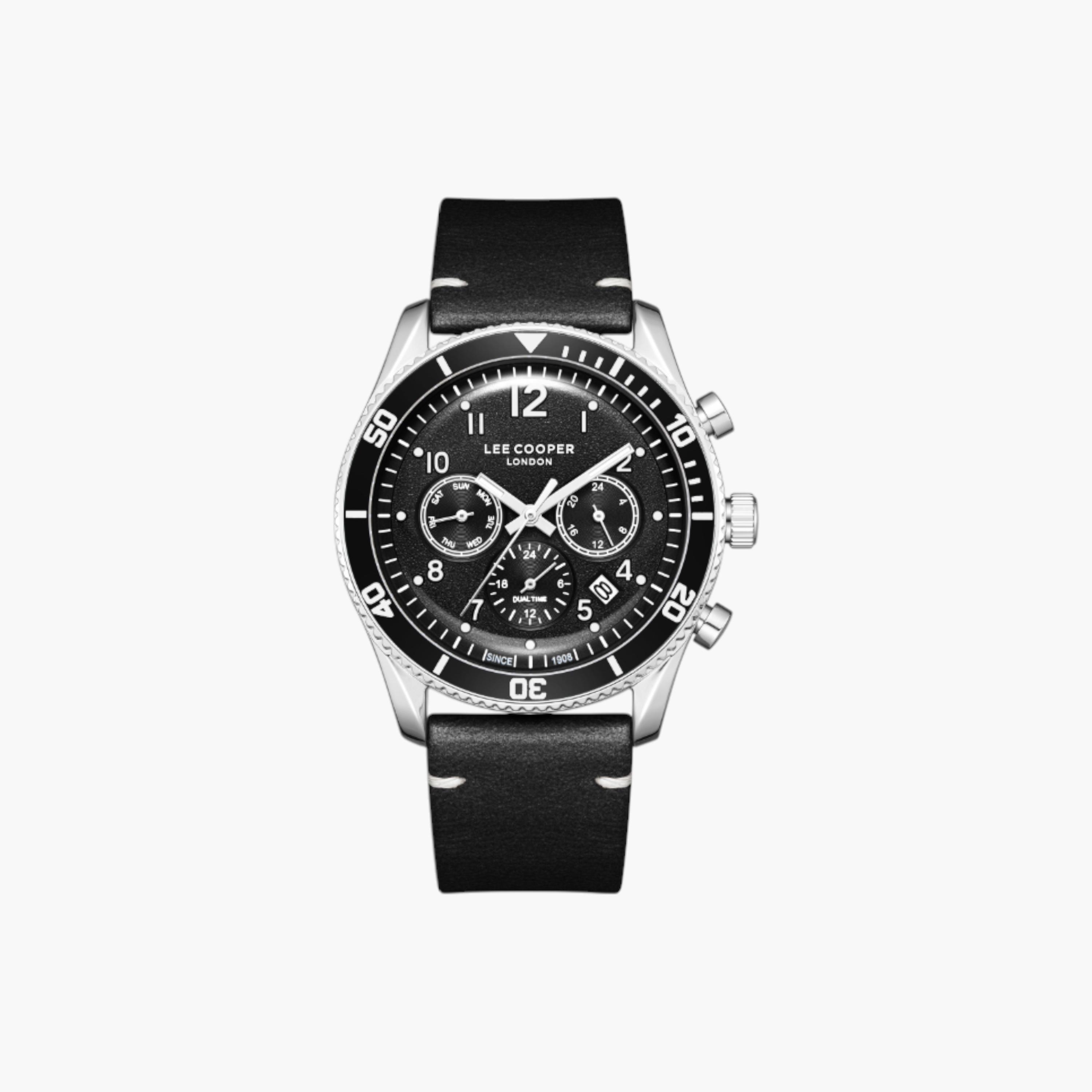 Lee Cooper Chronograph Men's Watch with Leather Strap-men-watchesandjewellery-watches-image-1