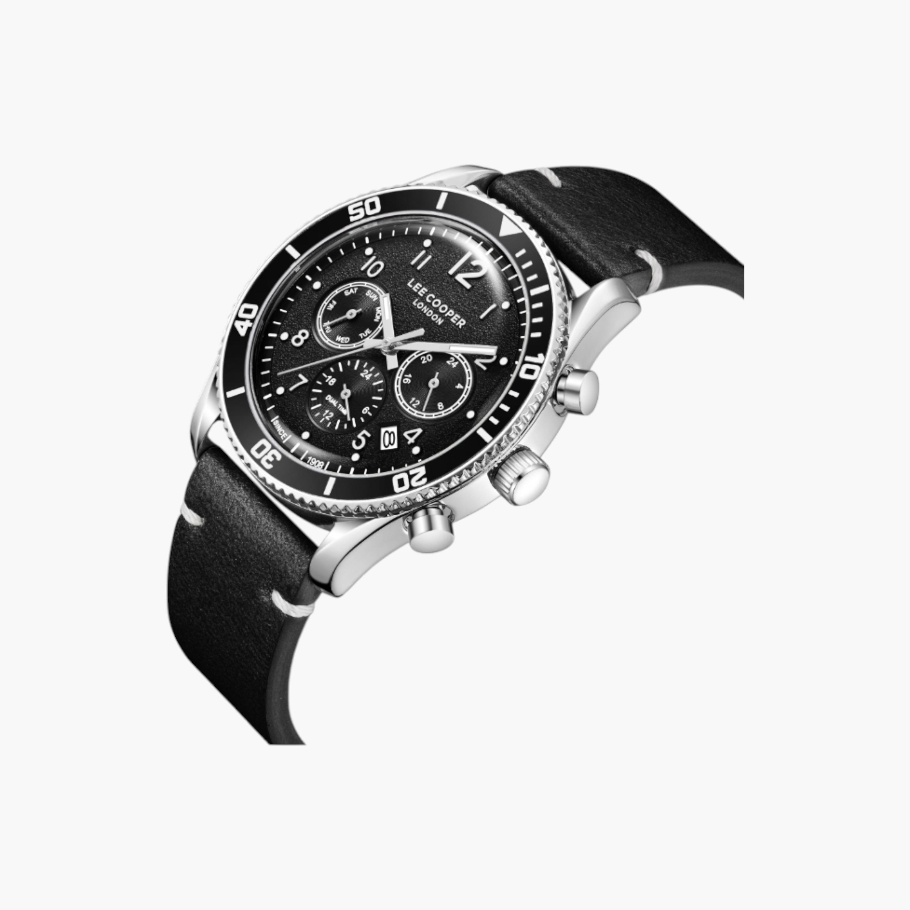 Lee Cooper Chronograph Men's Watch with Leather Strap-men-watchesandjewellery-watches-image-2