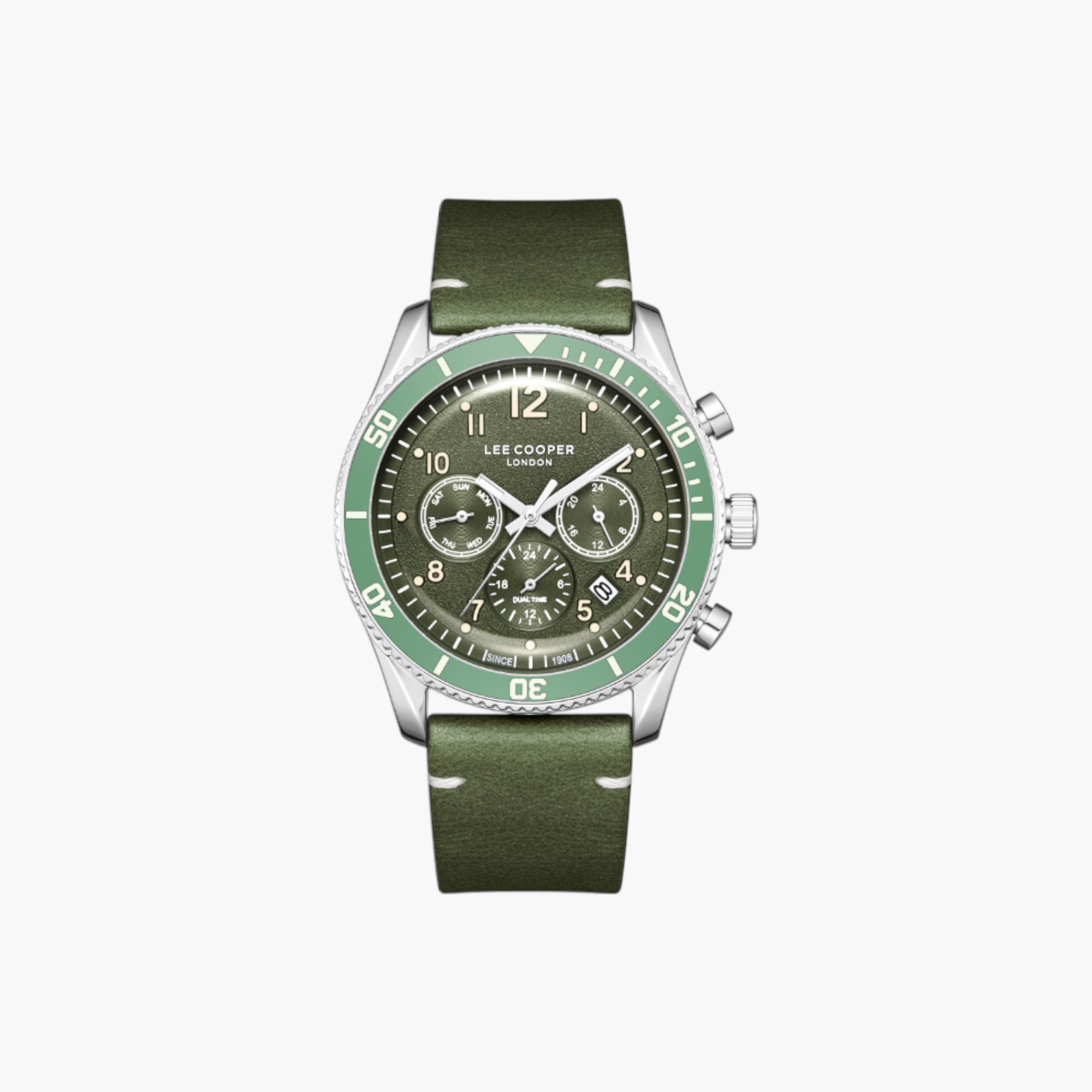 لي كوبر ساعة رجالية بوجه أخضر متعددة الوظائف-men-watchesandjewellery-watches-image-1