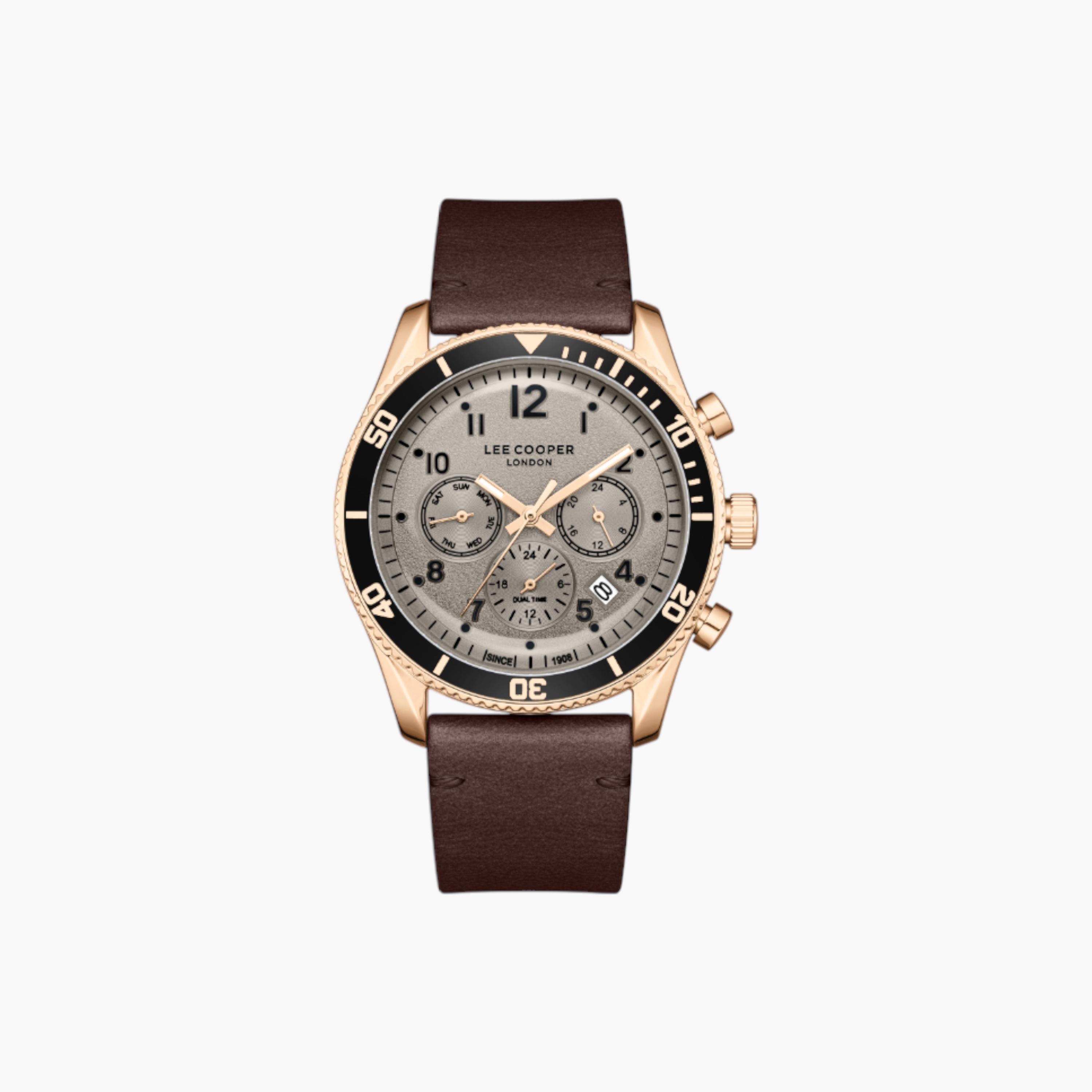 Lee Cooper Multi-Function Men's Watch, Leather Strap-men-watchesandjewellery-watches-image-1