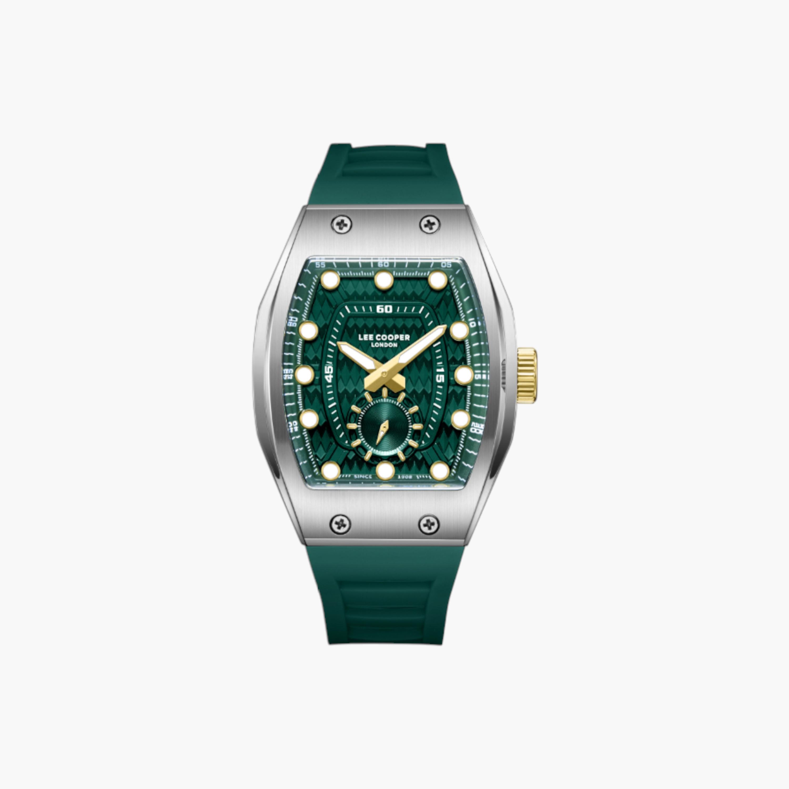 Lee Cooper Green Dial Men's Silicone Watch-men-watchesandjewellery-watches-image-1