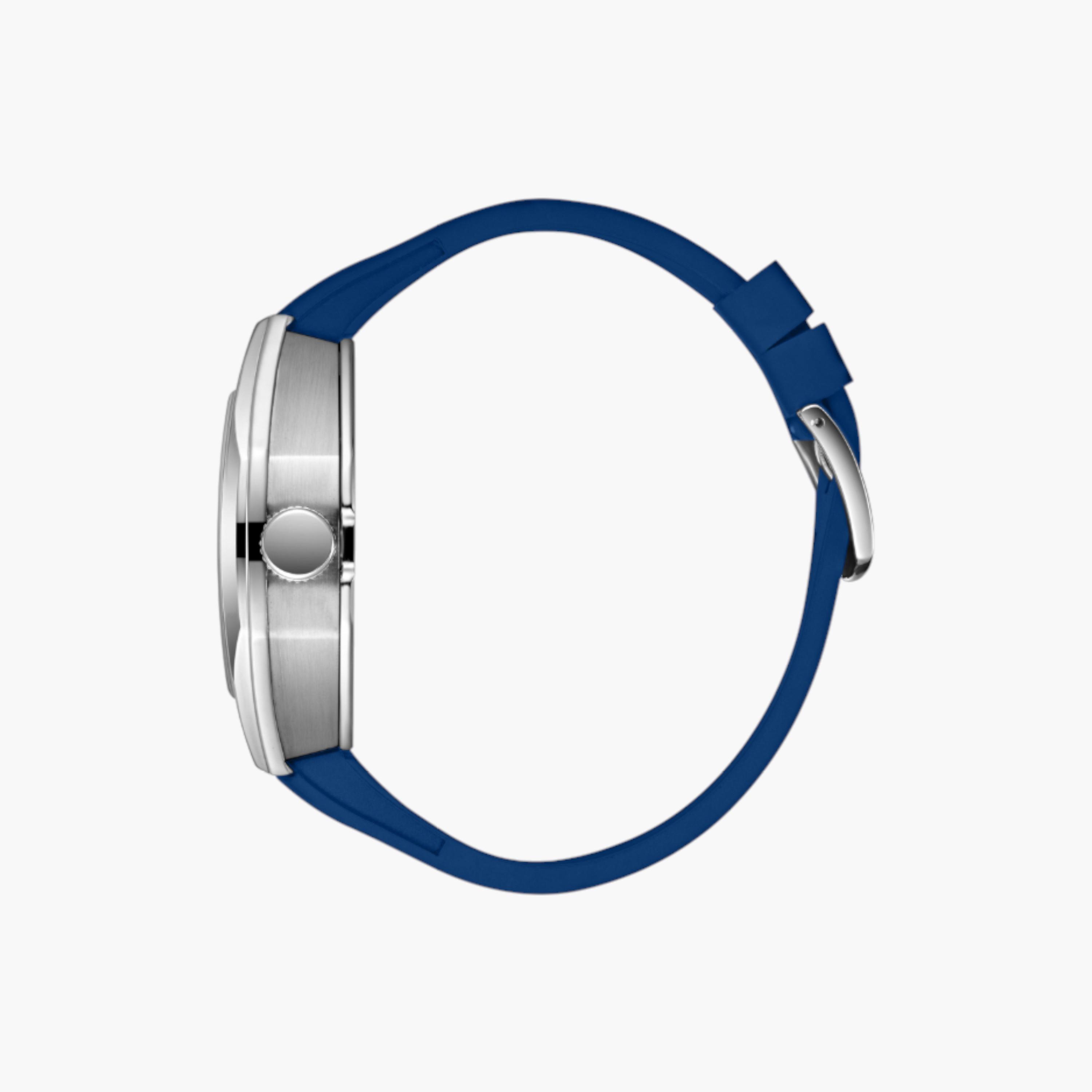 Lee Cooper Tonneau Men's Watch, Blue Silicone Strap-men-watchesandjewellery-watches-image-3
