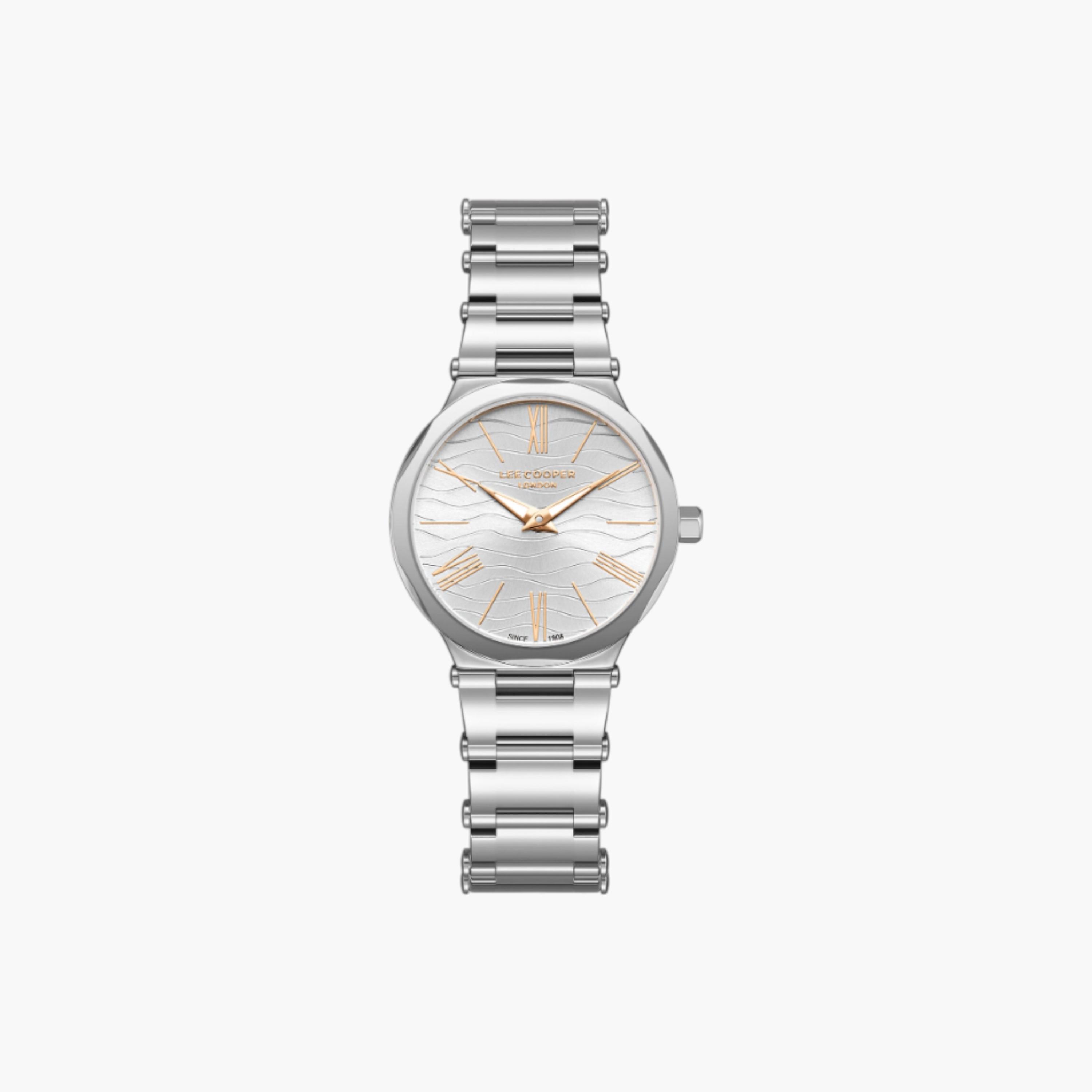 لي كوبر ساعة نسائية تناظرية من الستانلس ستيل الفضي-women-watchesandjewellery-watches-image-1