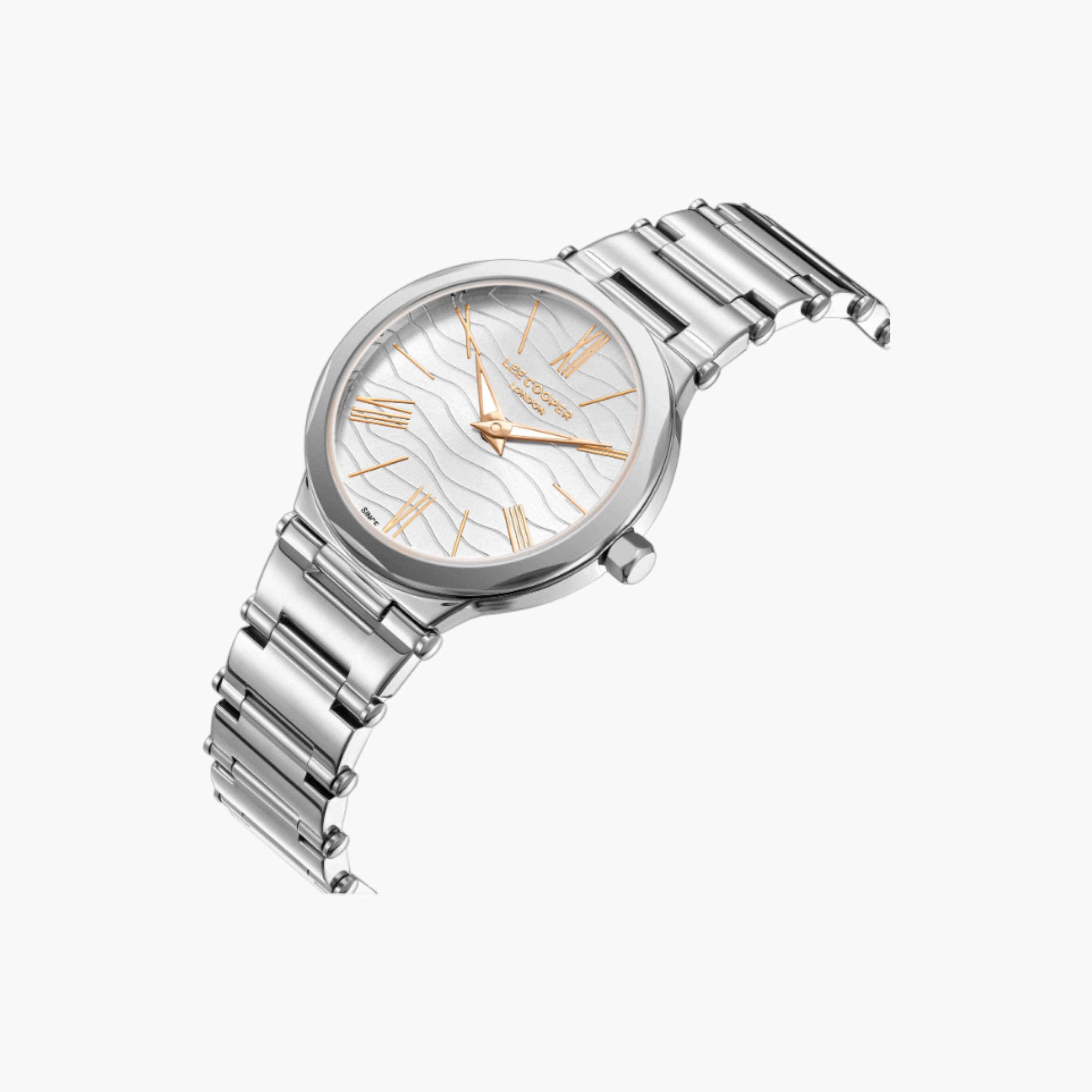 لي كوبر ساعة نسائية تناظرية من الستانلس ستيل الفضي-women-watchesandjewellery-watches-image-4