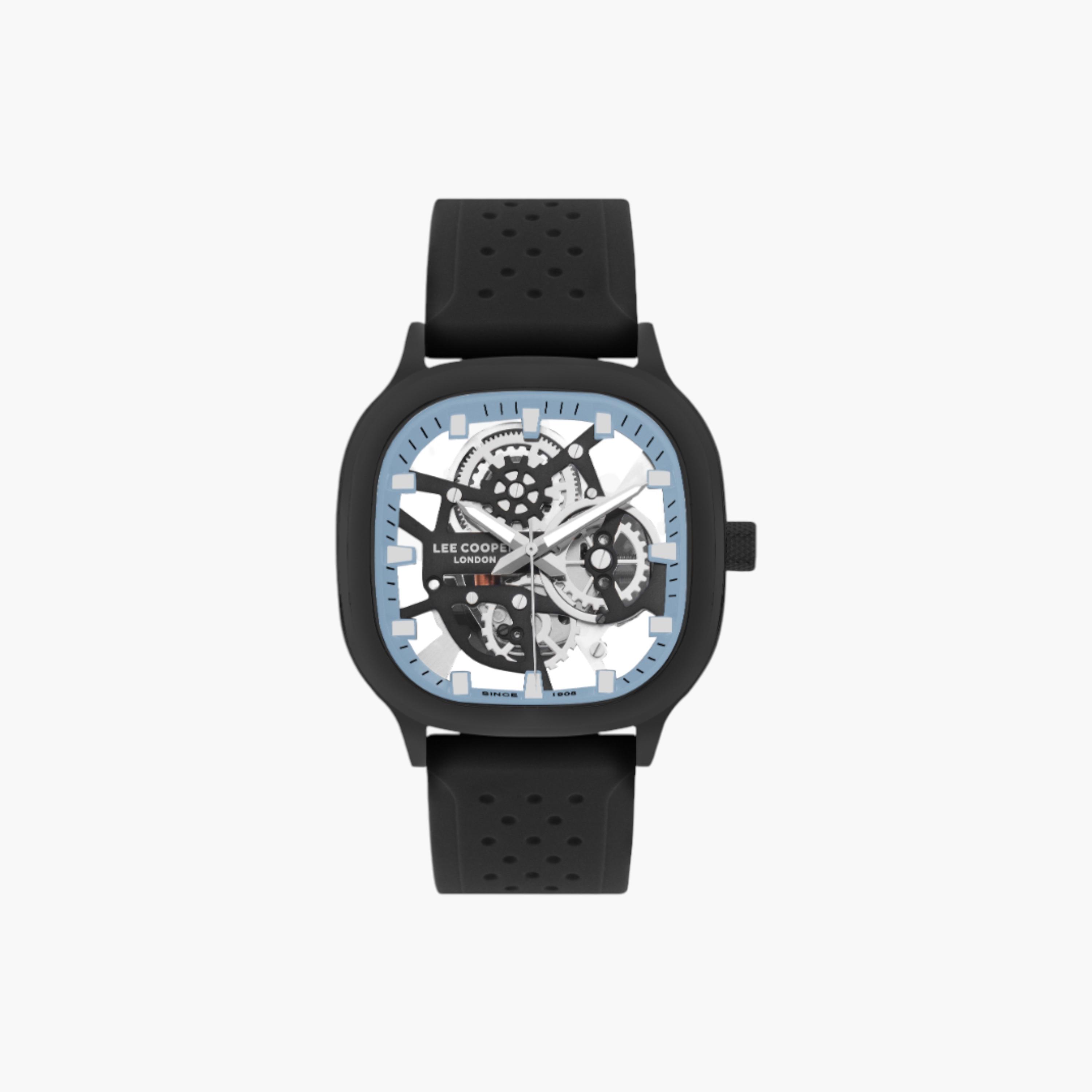 Lee Cooper Skeleton Dial Watch, Silicone Strap-men-watchesandjewellery-watches-image-1