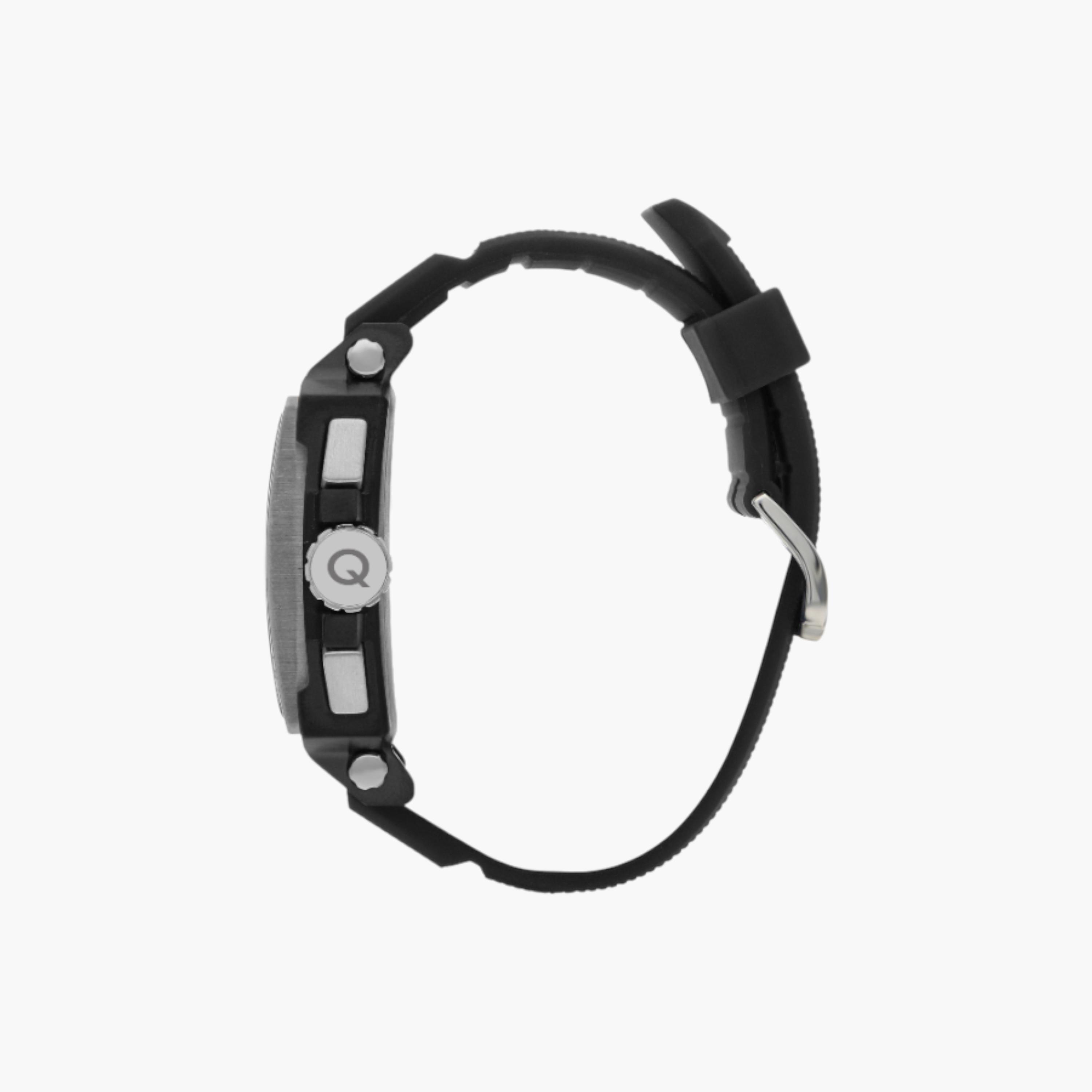Quantum Square Chronograph Watch, Silicone Strap-men-watchesandjewellery-watches-image-2