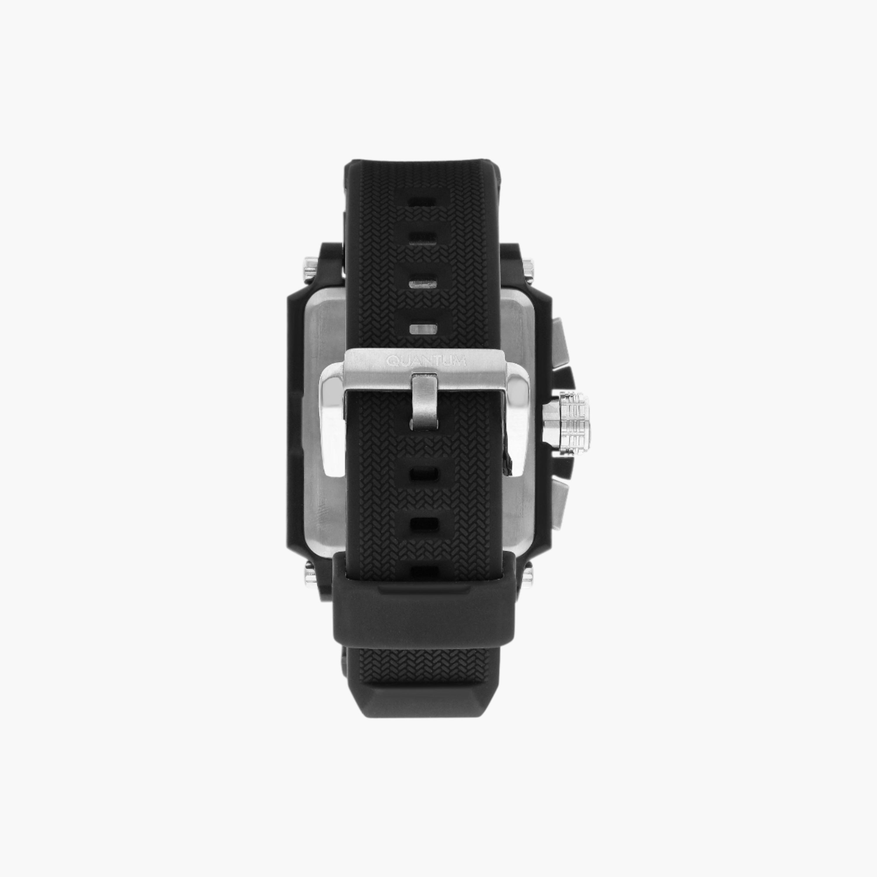 Quantum Square Chronograph Watch, Silicone Strap-men-watchesandjewellery-watches-image-3