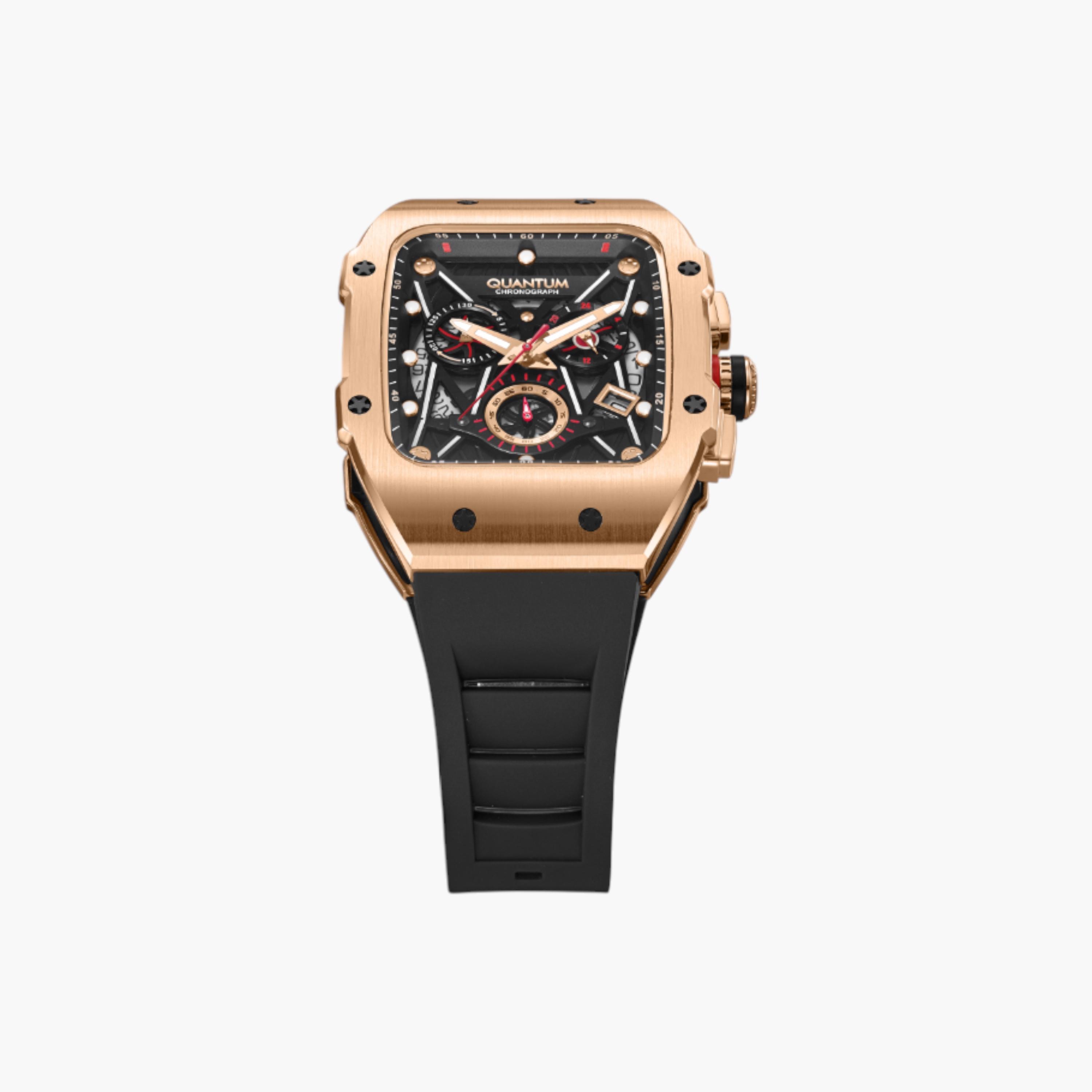 Quantum Men's Chronograph Silicone Strap Watch-men-watchesandjewellery-watches-image-5