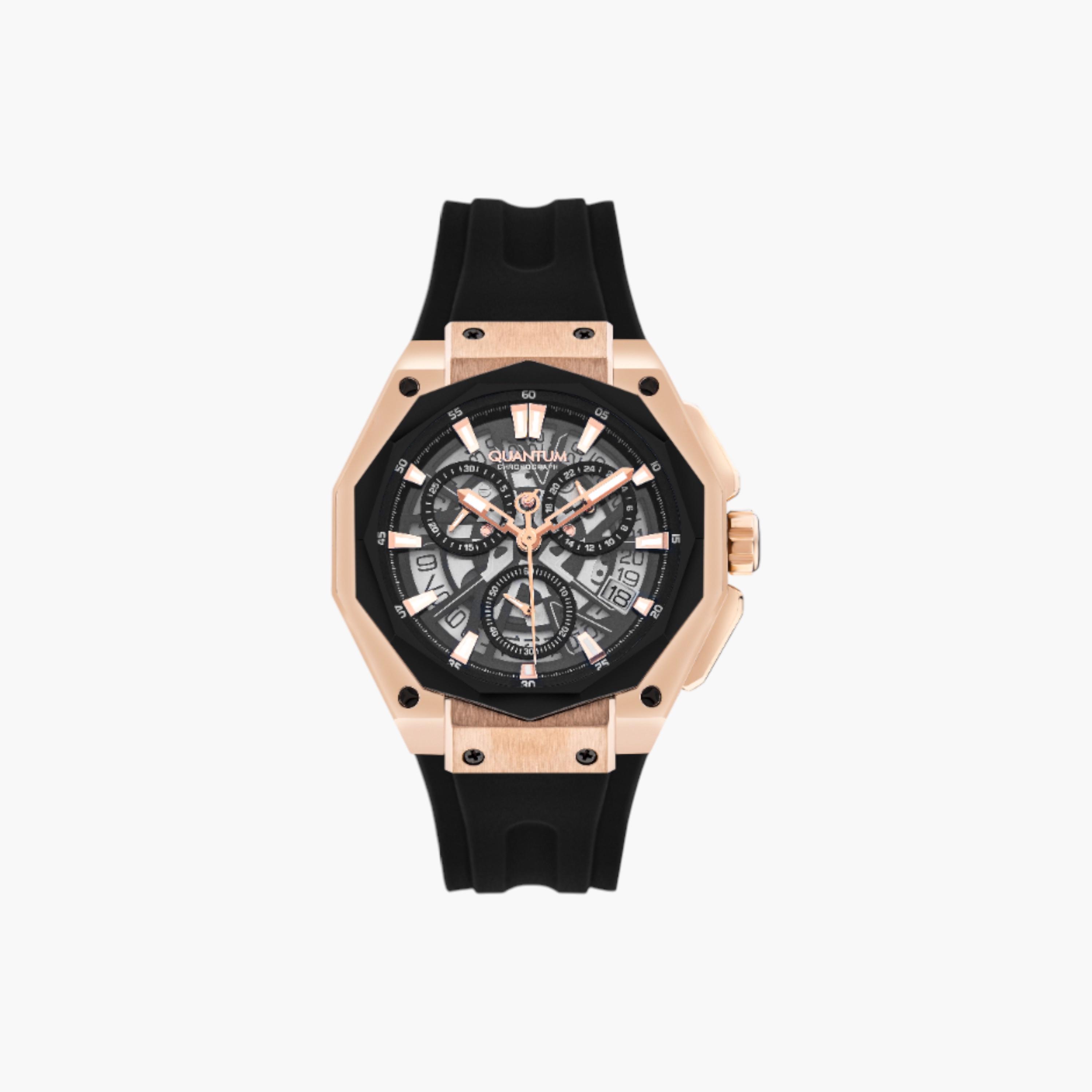 Quantum Chronograph Men's Silicone Strap Watch-men-watchesandjewellery-watches-image-1