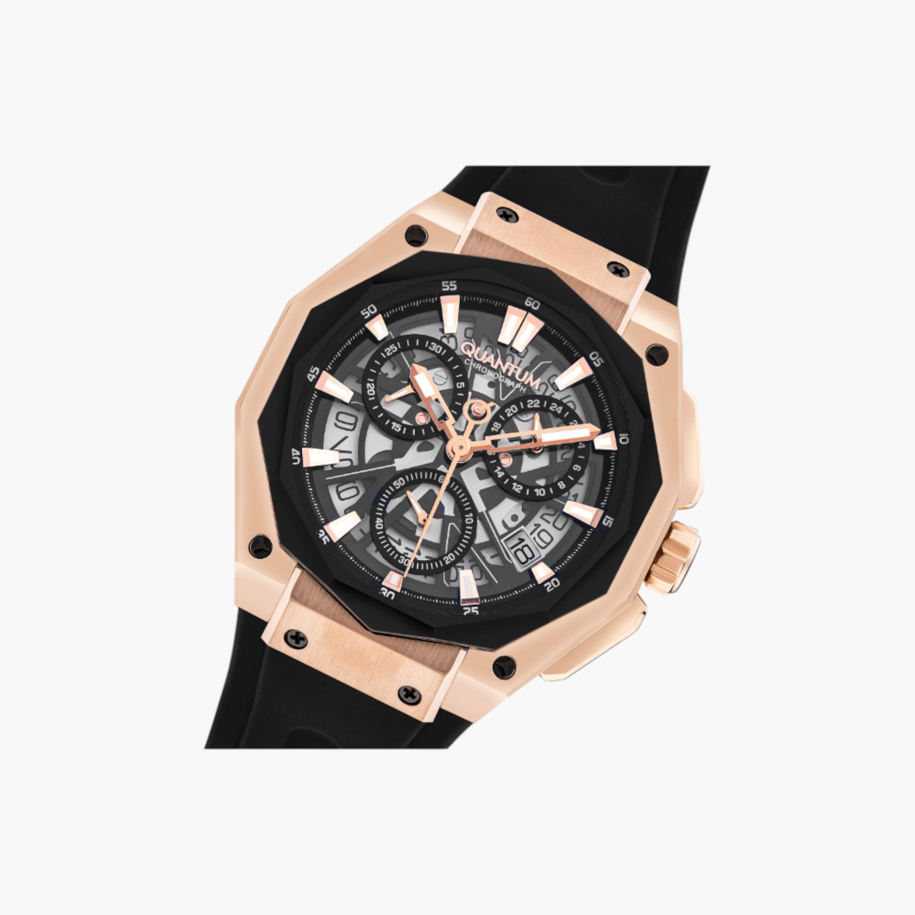 Quantum Chronograph Men's Silicone Strap Watch-men-watchesandjewellery-watches-image-2