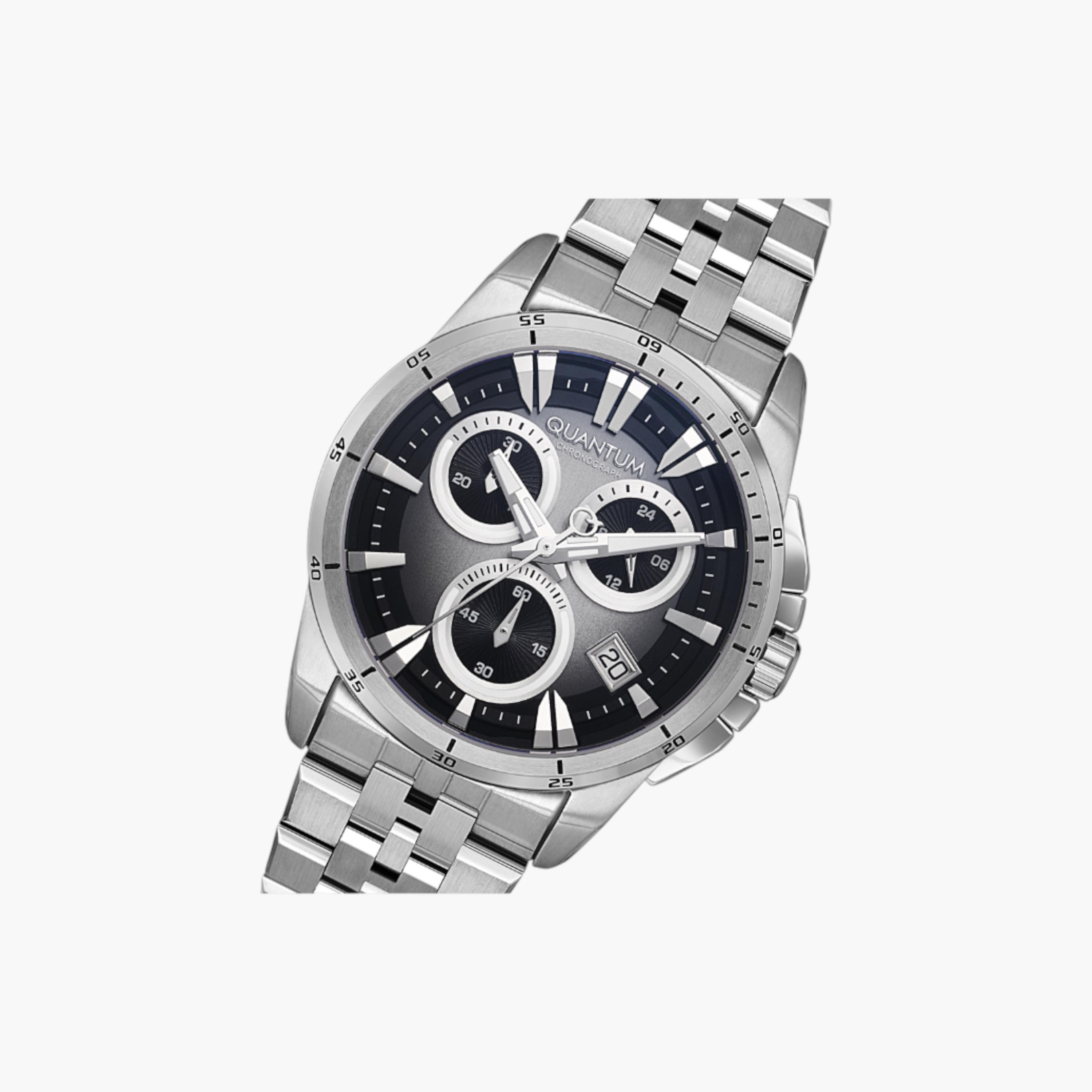 Quantum Men's Chronograph Steel Watch-men-watchesandjewellery-watches-image-4