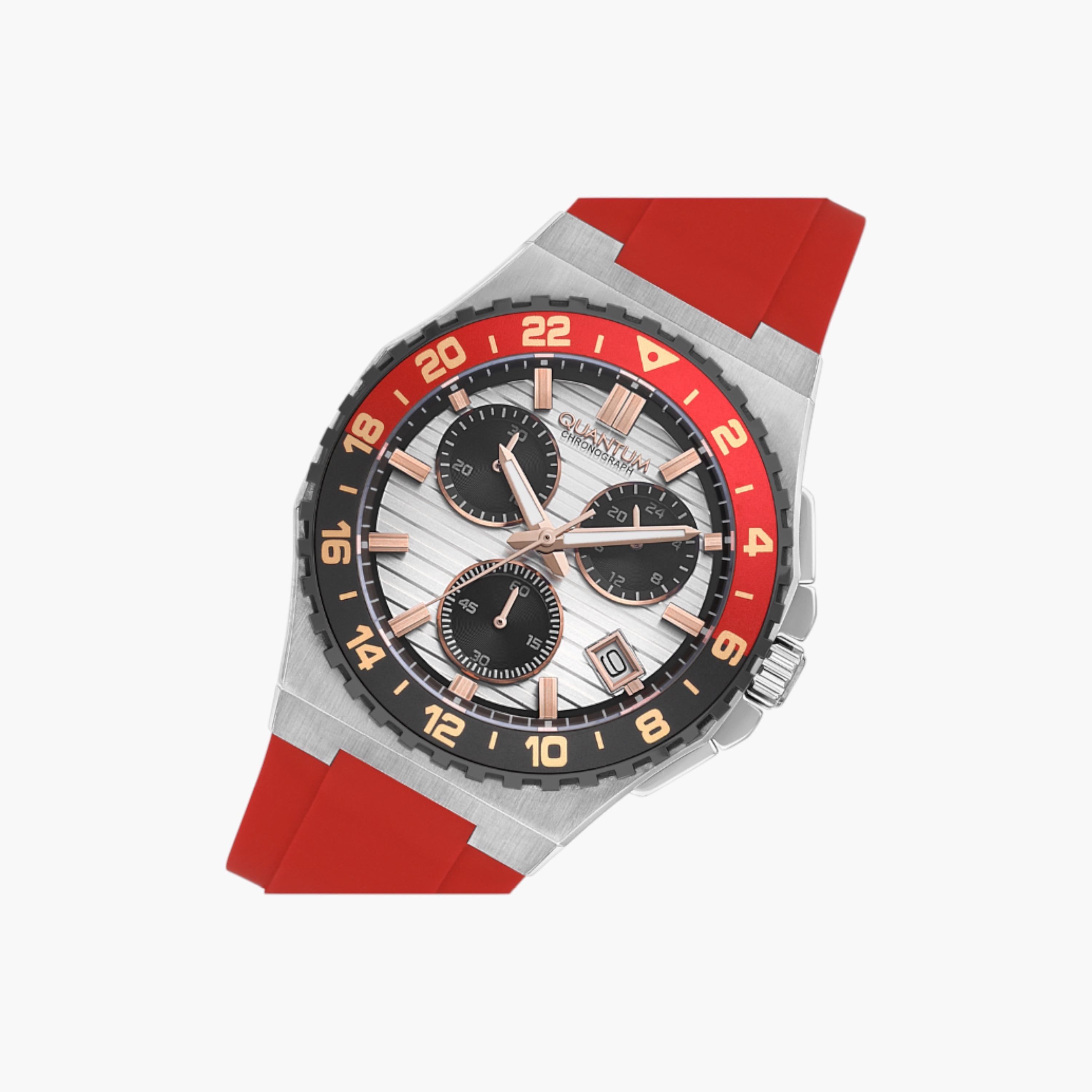 كوانتم ساعة يد رجالية كرونوغراف بحزام سيليكون-men-watchesandjewellery-watches-image-4