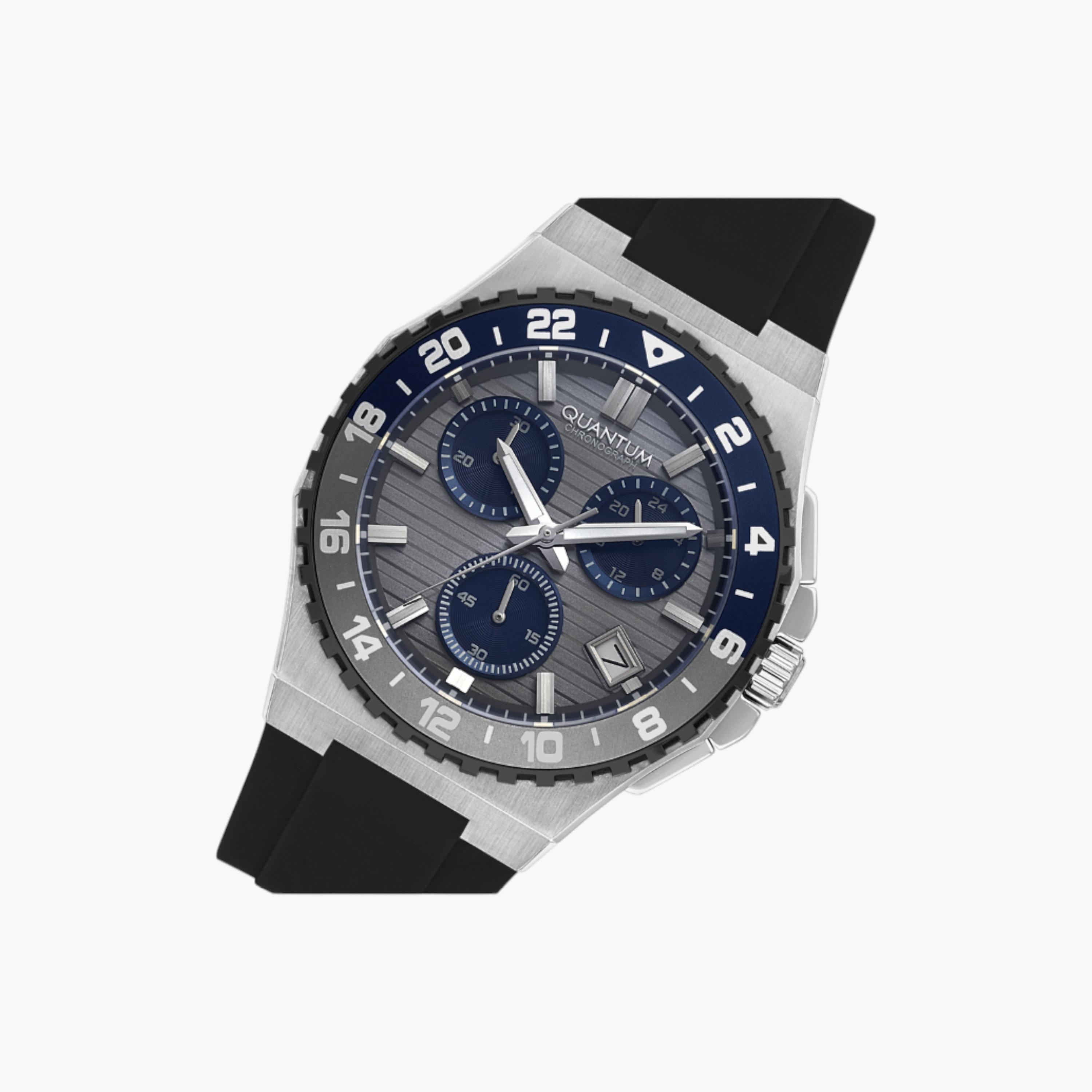 Quantum Chronograph Men's Watch, Silicone Strap-men-watchesandjewellery-watches-image-4