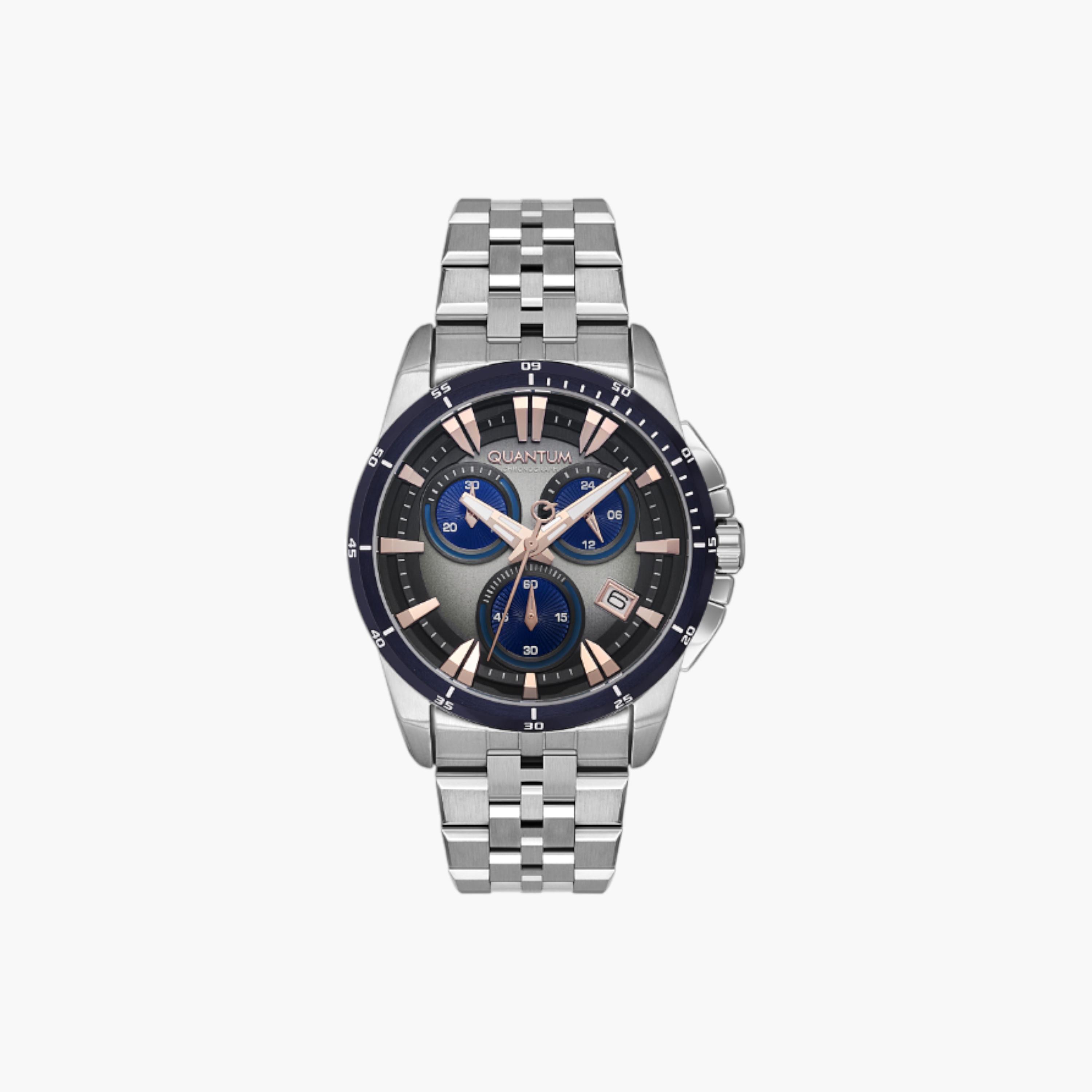 Quantum Men's Chronograph Watch, Metal Strap-men-watchesandjewellery-watches-image-1