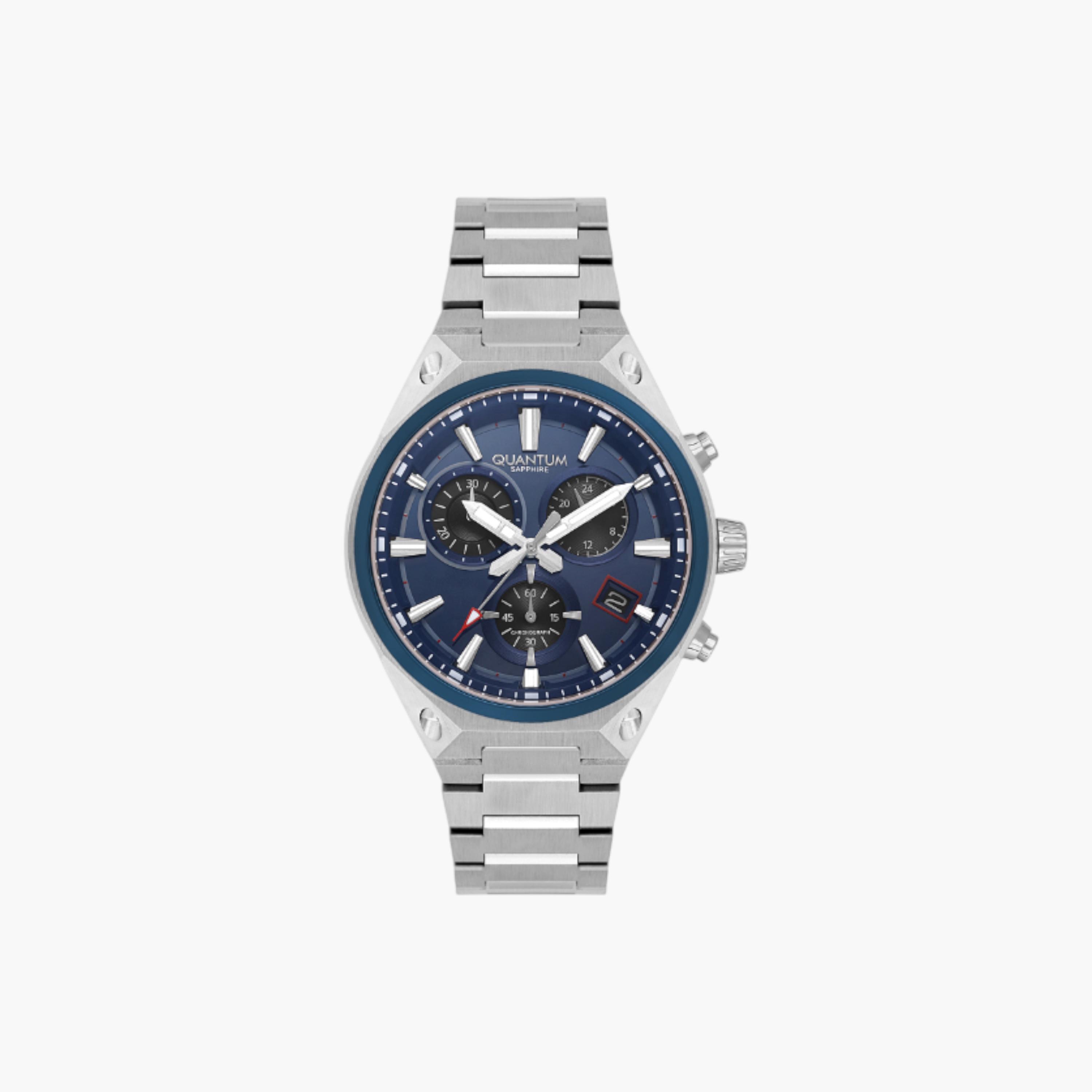 Quantum Men's Chronograph Watch, Blue Dial-men-watchesandjewellery-watches-image-1