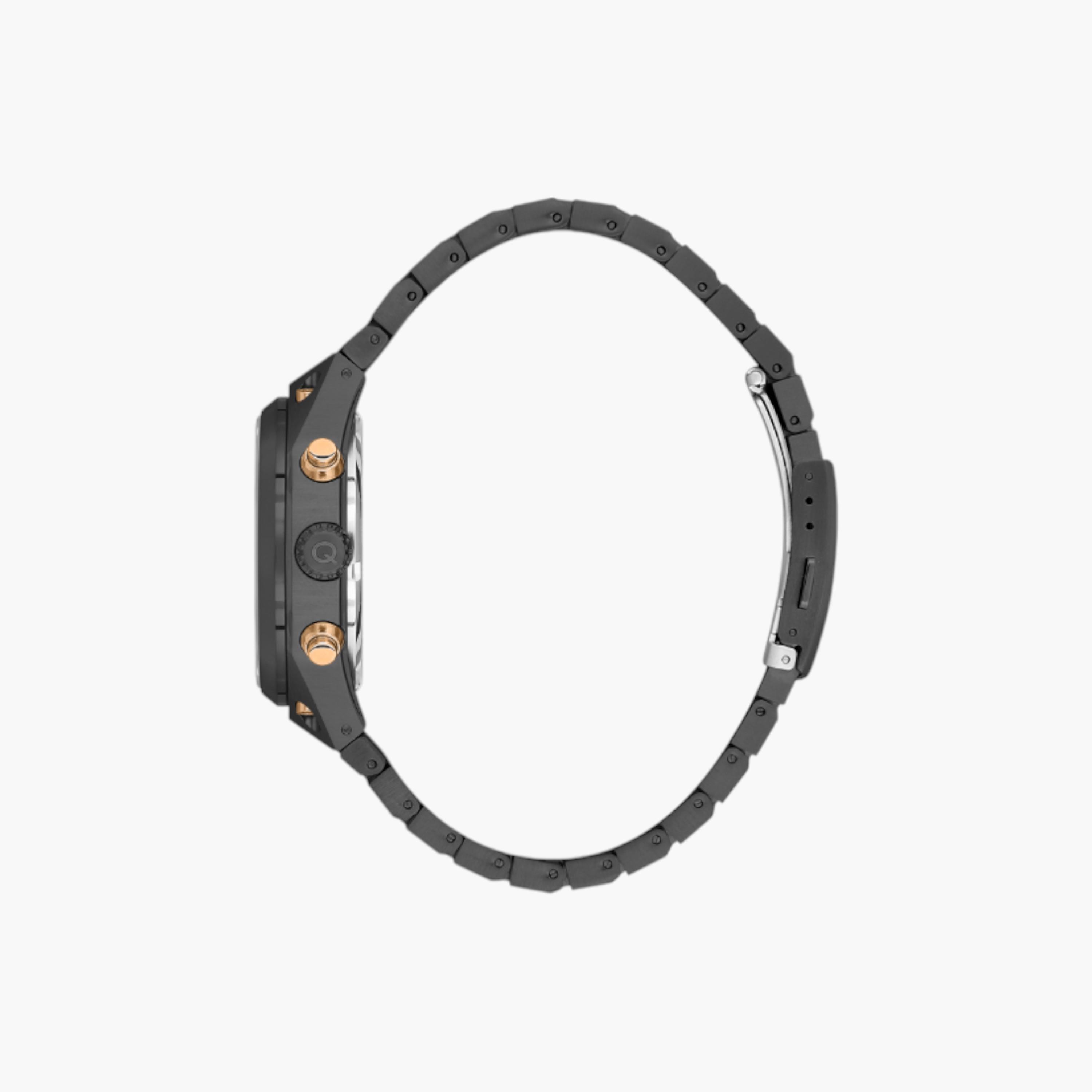 كوانتم ساعة كرونوغراف رجالية، بسوار معدني-men-watchesandjewellery-watches-image-2