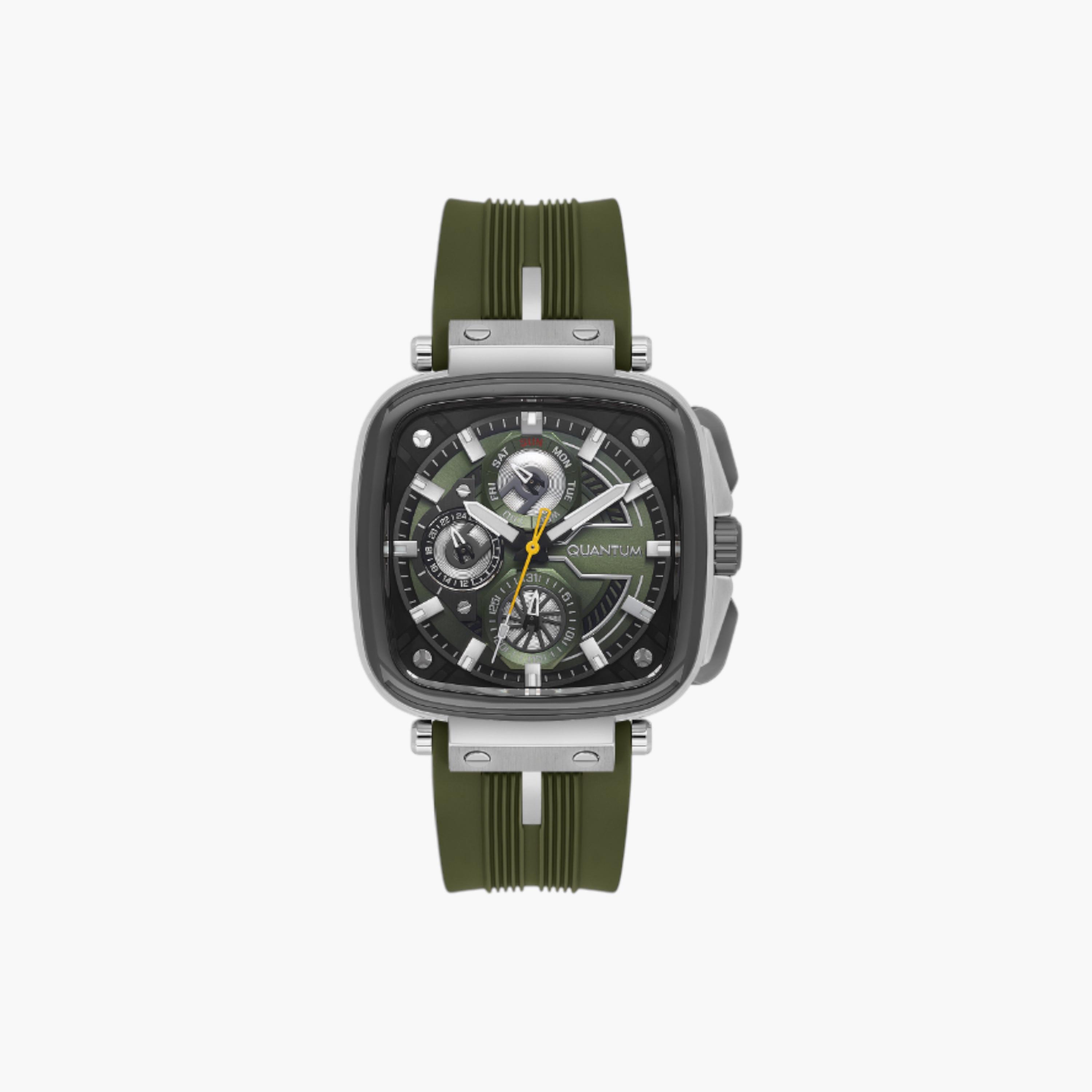 Quantum Men's Multifunction Square Dial Watch-men-watchesandjewellery-watches-image-1