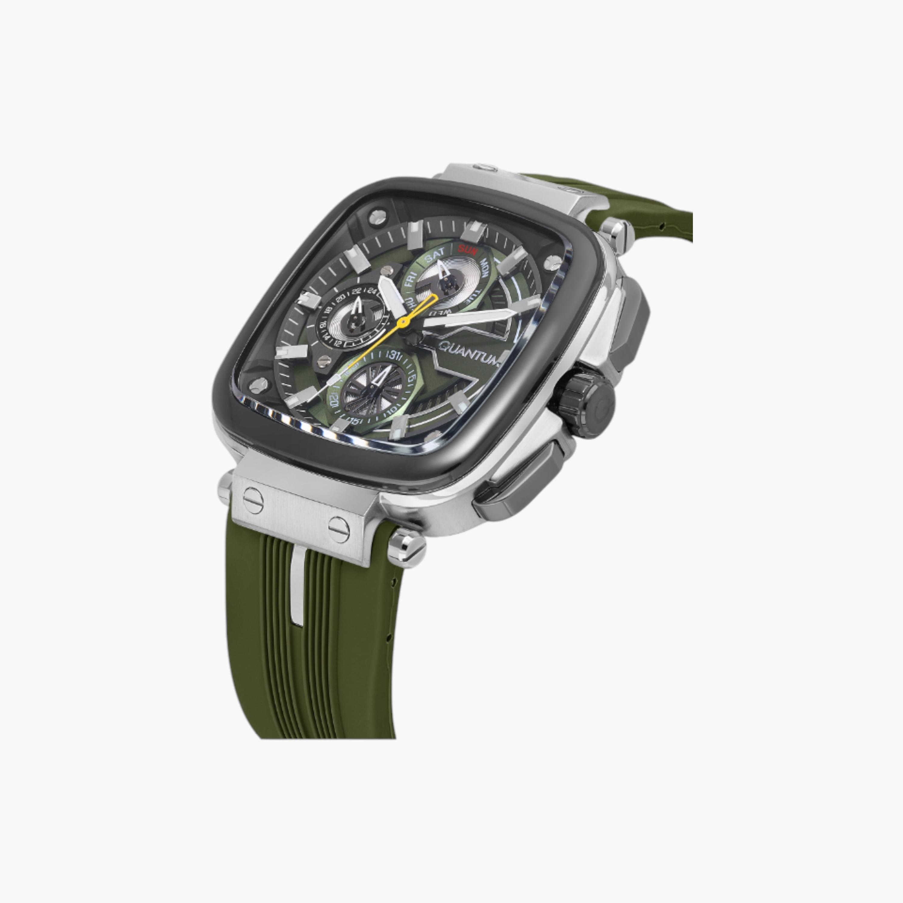Quantum Men's Multifunction Square Dial Watch-men-watchesandjewellery-watches-image-4