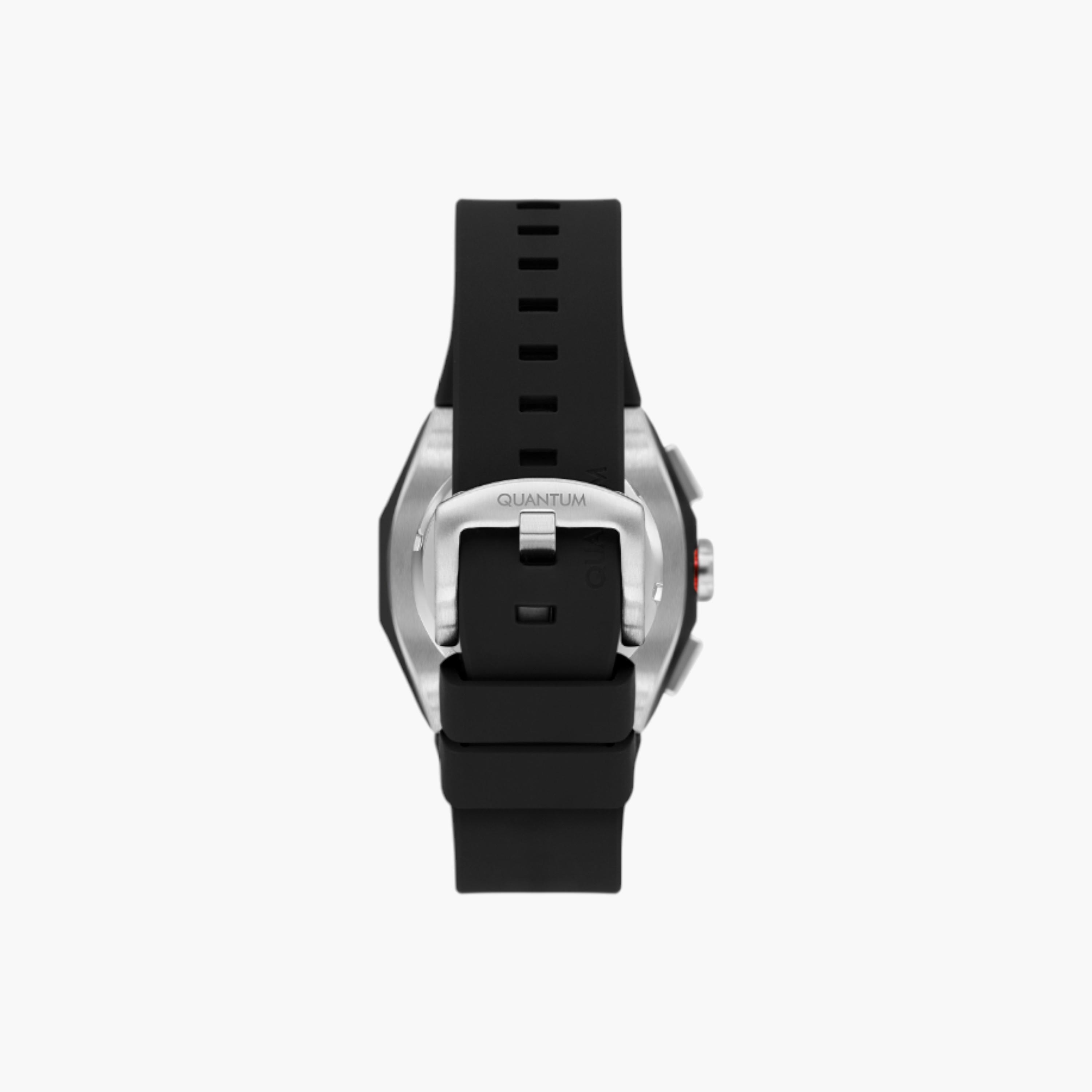 Quantum Octagonal Chronograph Men's Watch with Silicone Strap-men-watchesandjewellery-watches-image-3