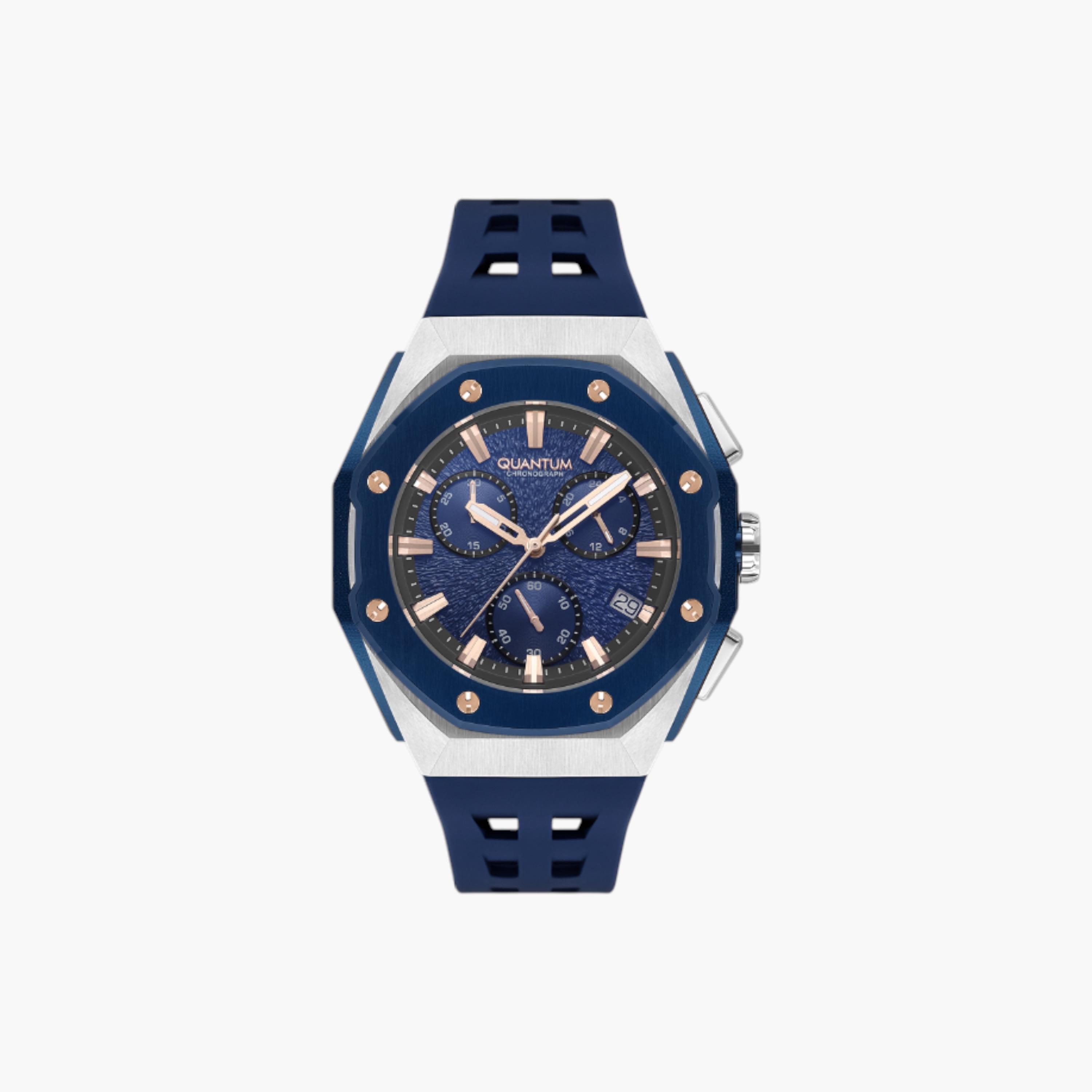 Quantum Chronograph Men's Watch, Silicone Strap-men-watchesandjewellery-watches-image-1