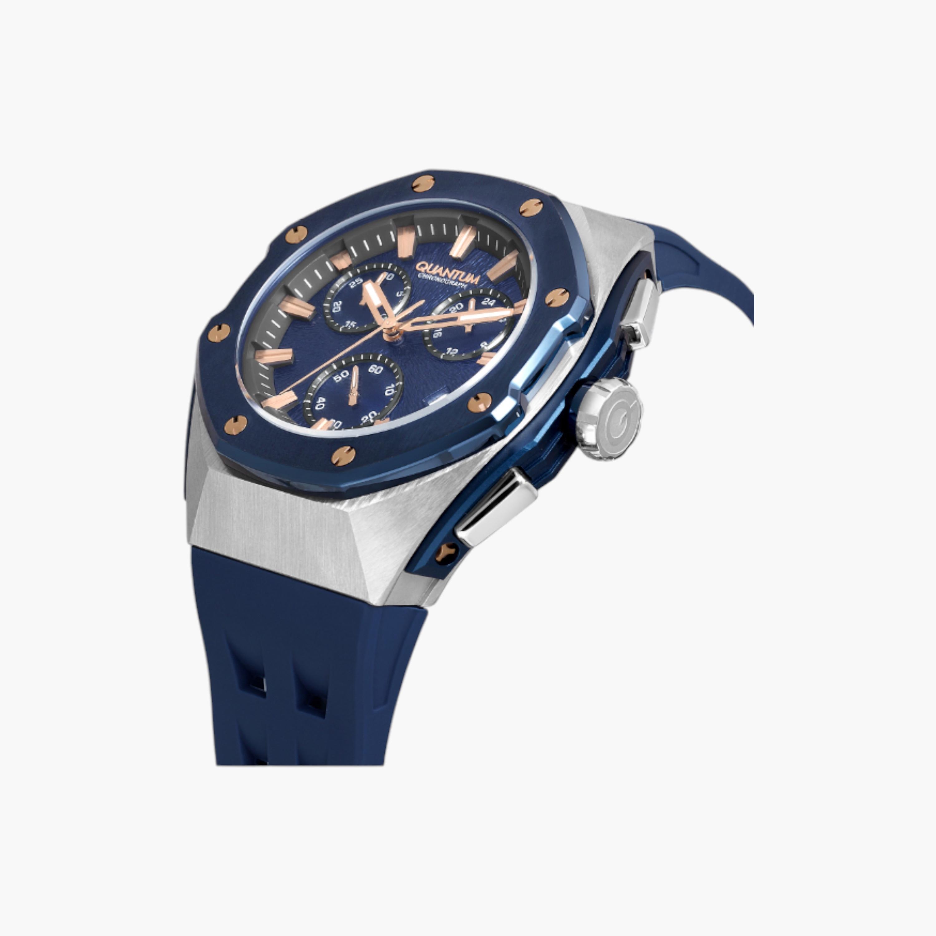 Quantum Chronograph Men's Watch, Silicone Strap-men-watchesandjewellery-watches-image-4