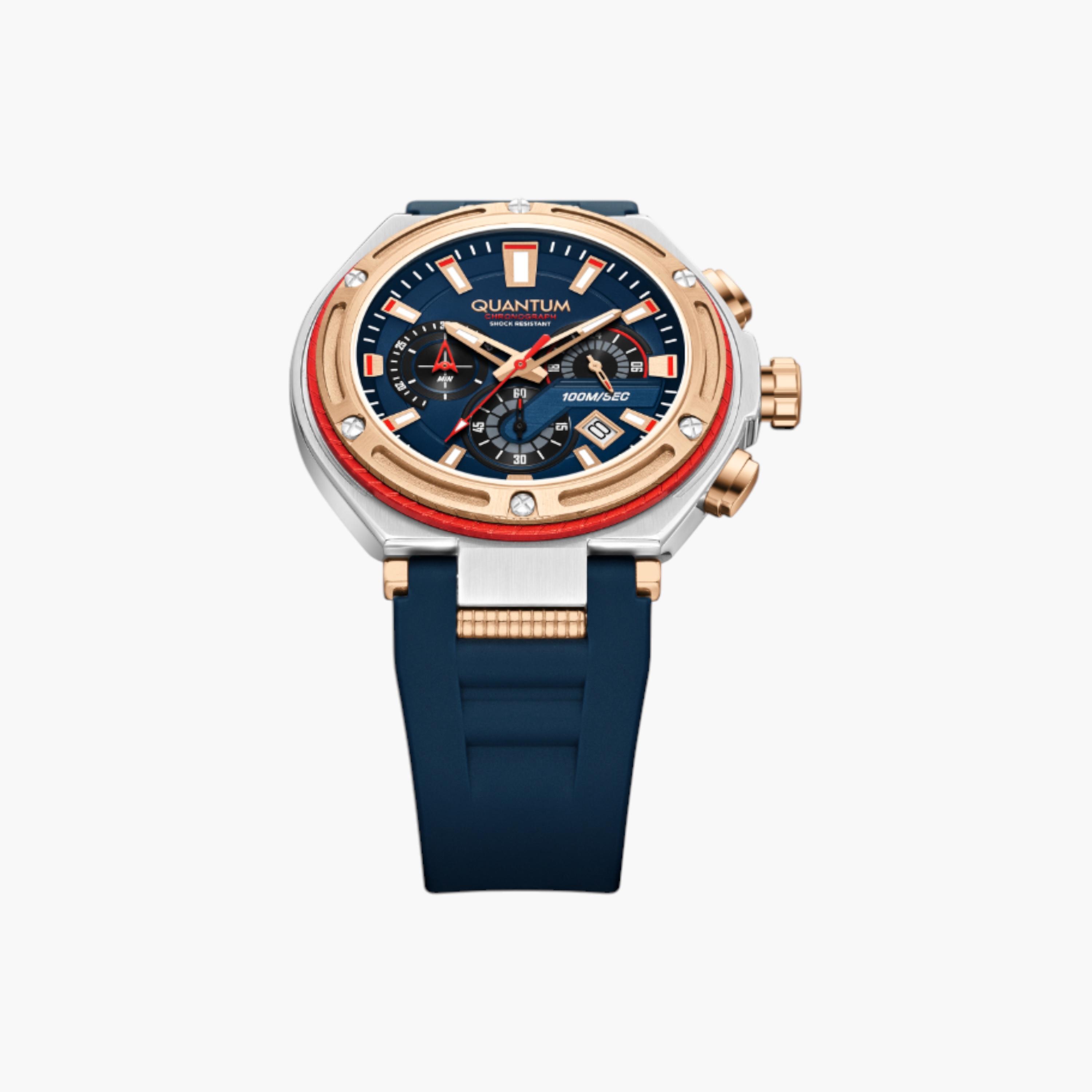 Quantum Men's Chronograph Watch, Silicone Strap-men-watchesandjewellery-watches-image-5
