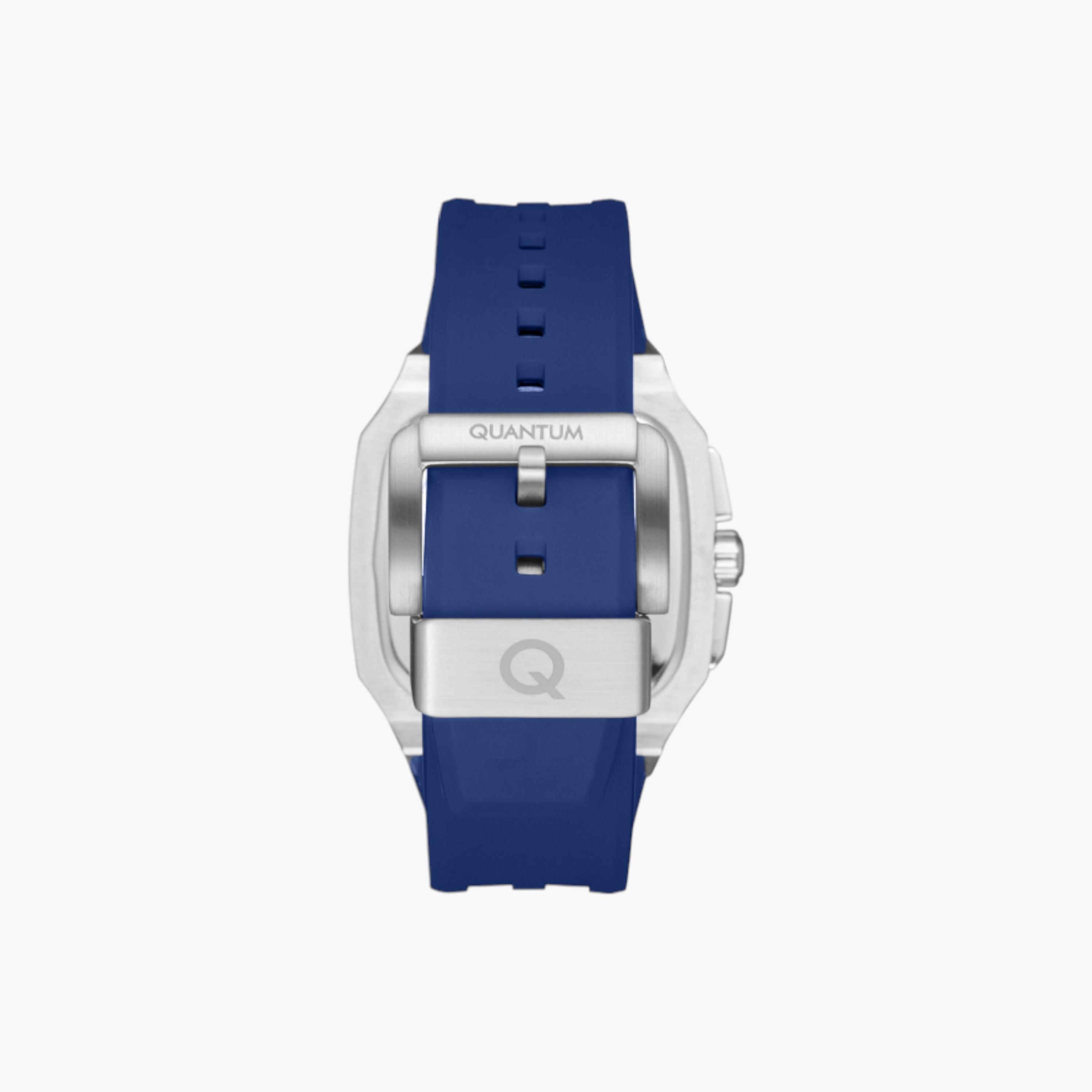 Quantum Men's Chronograph Watch, Blue Silicone Strap-men-watchesandjewellery-watches-image-4