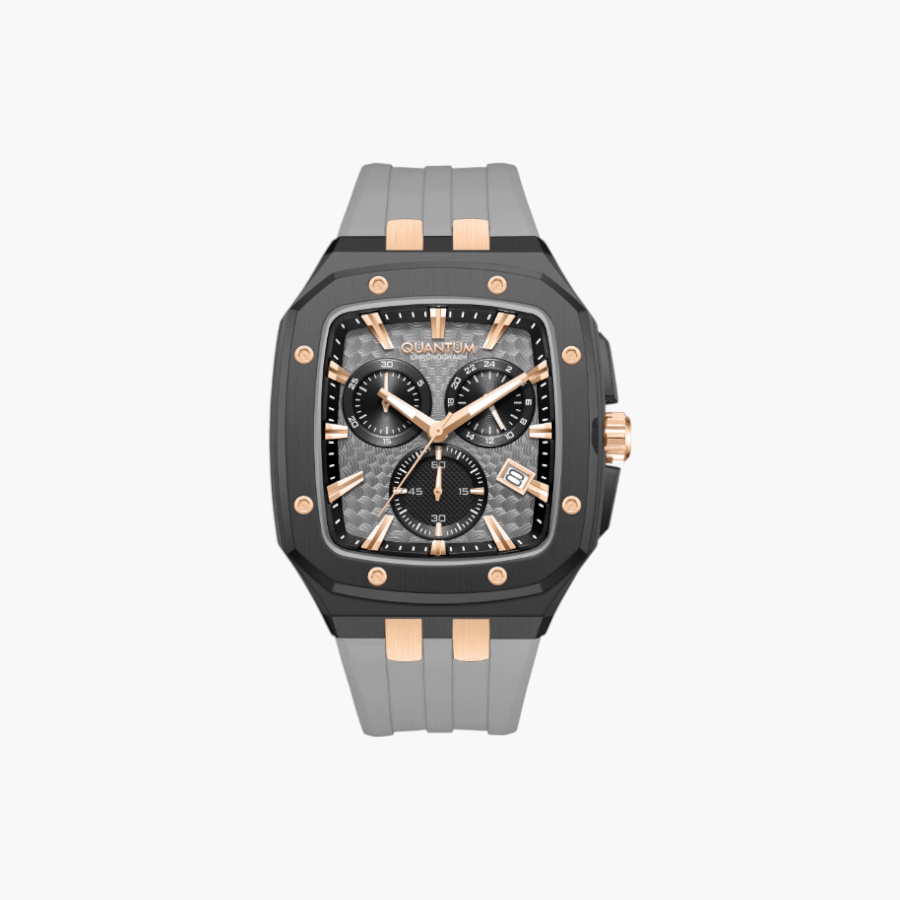كوانتم ساعة كرونوغراف رجالية بحزام سيليكون-men-watchesandjewellery-watches-image-1