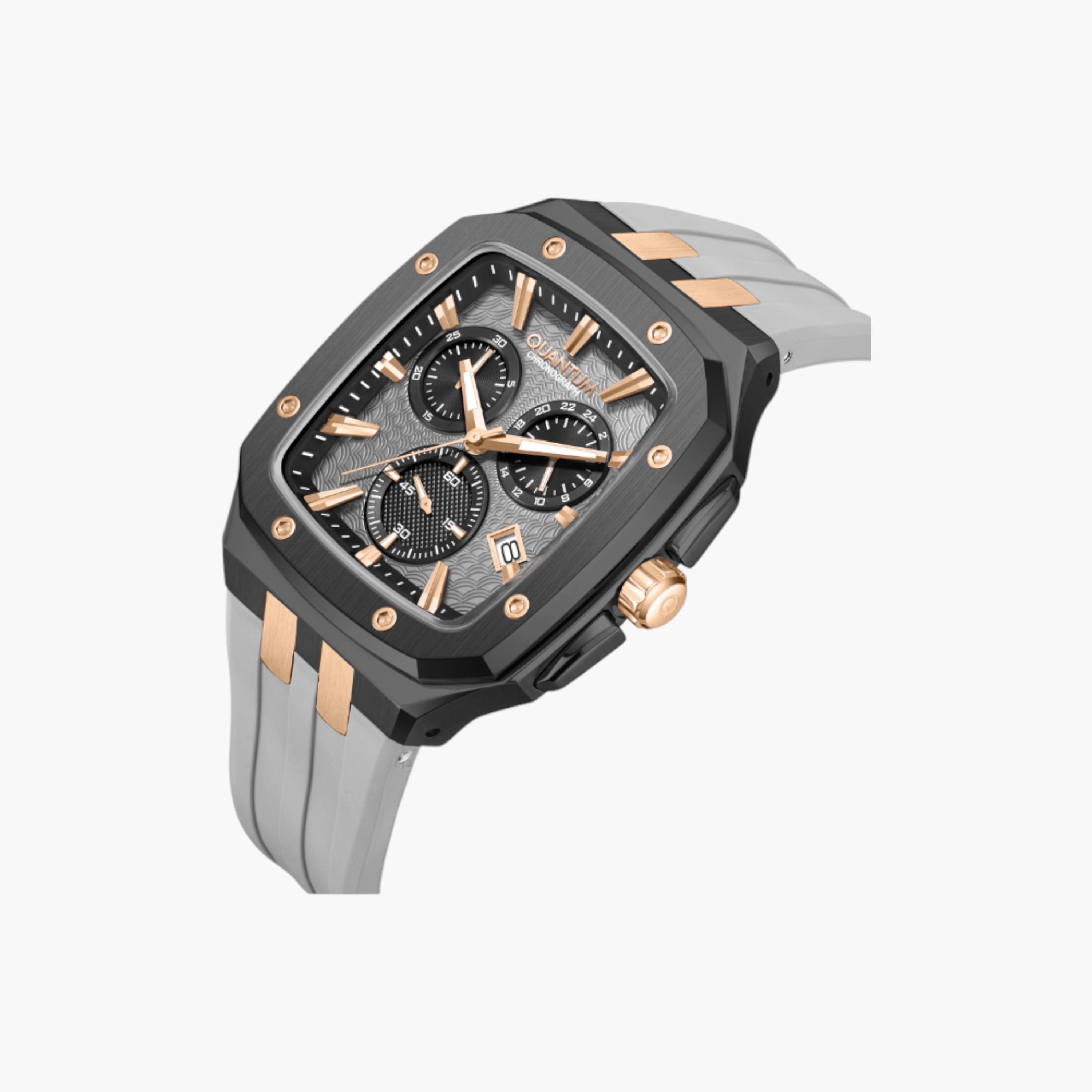 Quantum Men's Chronograph Watch with Silicone Strap-men-watchesandjewellery-watches-image-2