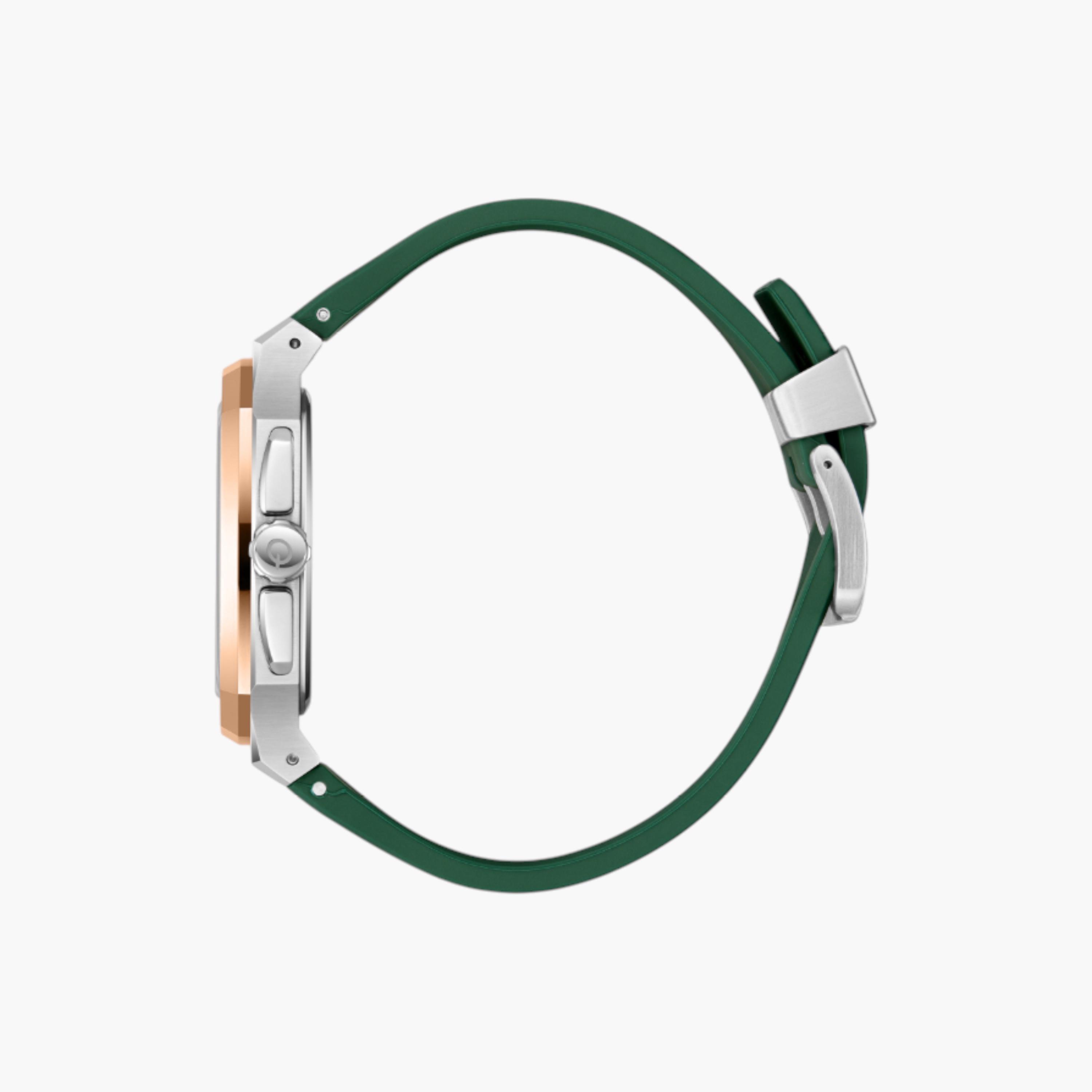 Quantum Chronograph Men's Watch, Green Silicone Strap-men-watchesandjewellery-watches-image-3