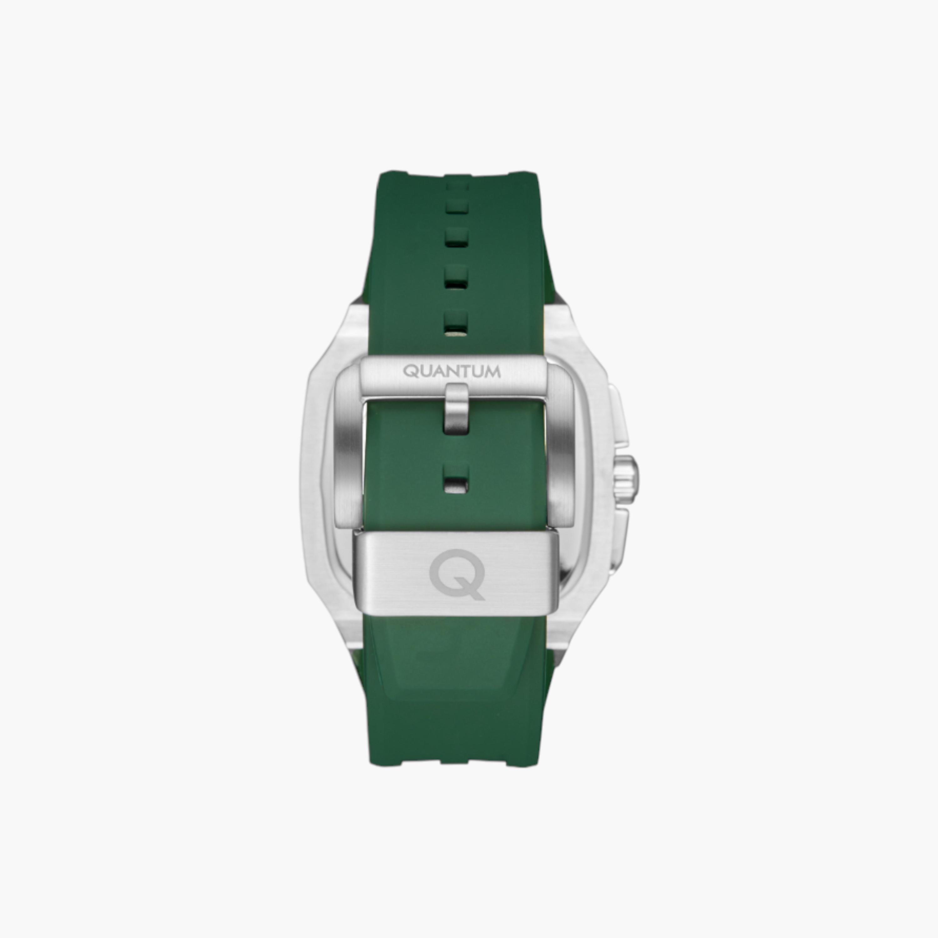 Quantum Chronograph Men's Watch, Green Silicone Strap-men-watchesandjewellery-watches-image-4