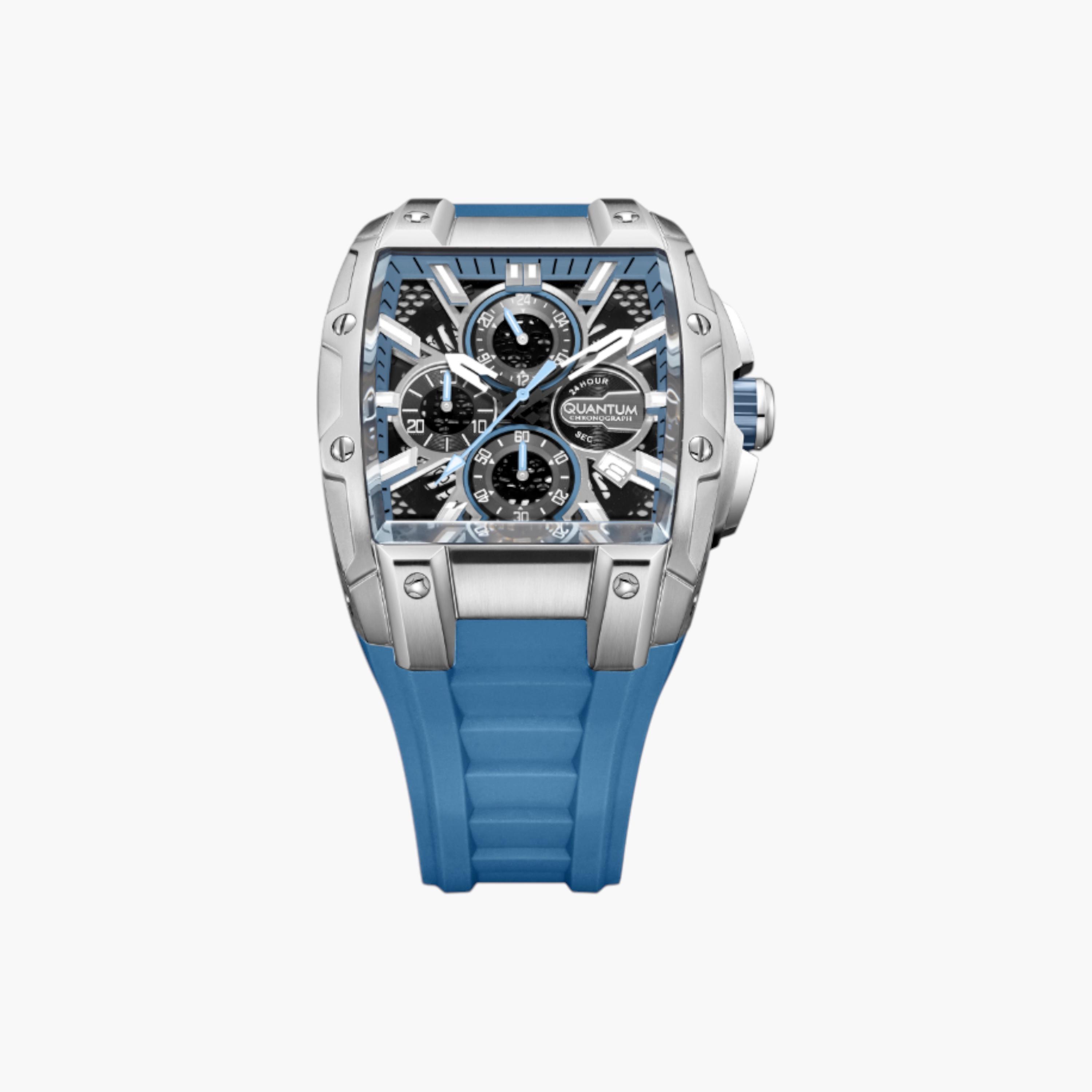 Quantum Men's Chronograph Watch, Silicone Strap-men-watchesandjewellery-watches-image-5