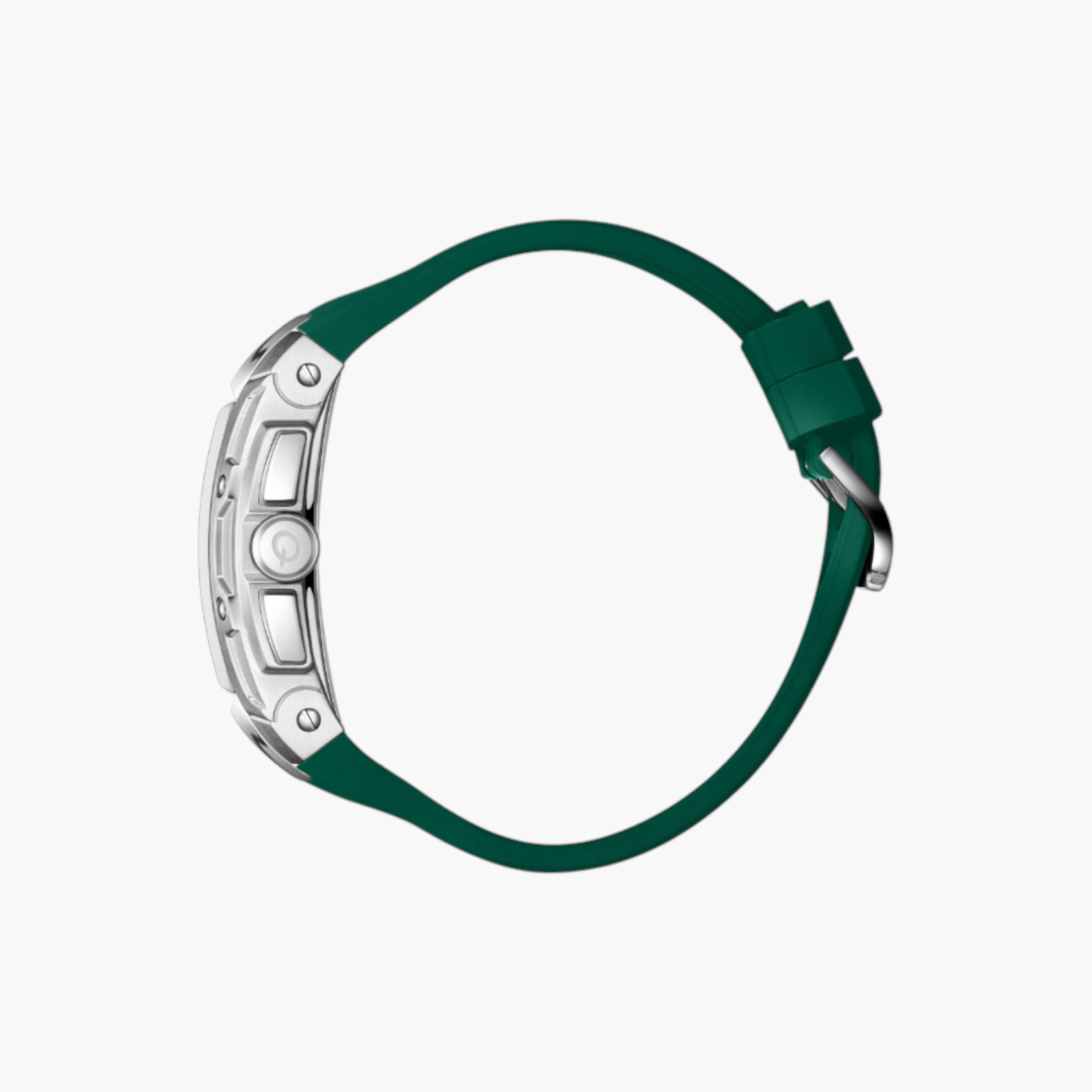 Quantum Men's Chronograph Watch, Green Silicone Strap-men-watchesandjewellery-watches-image-3
