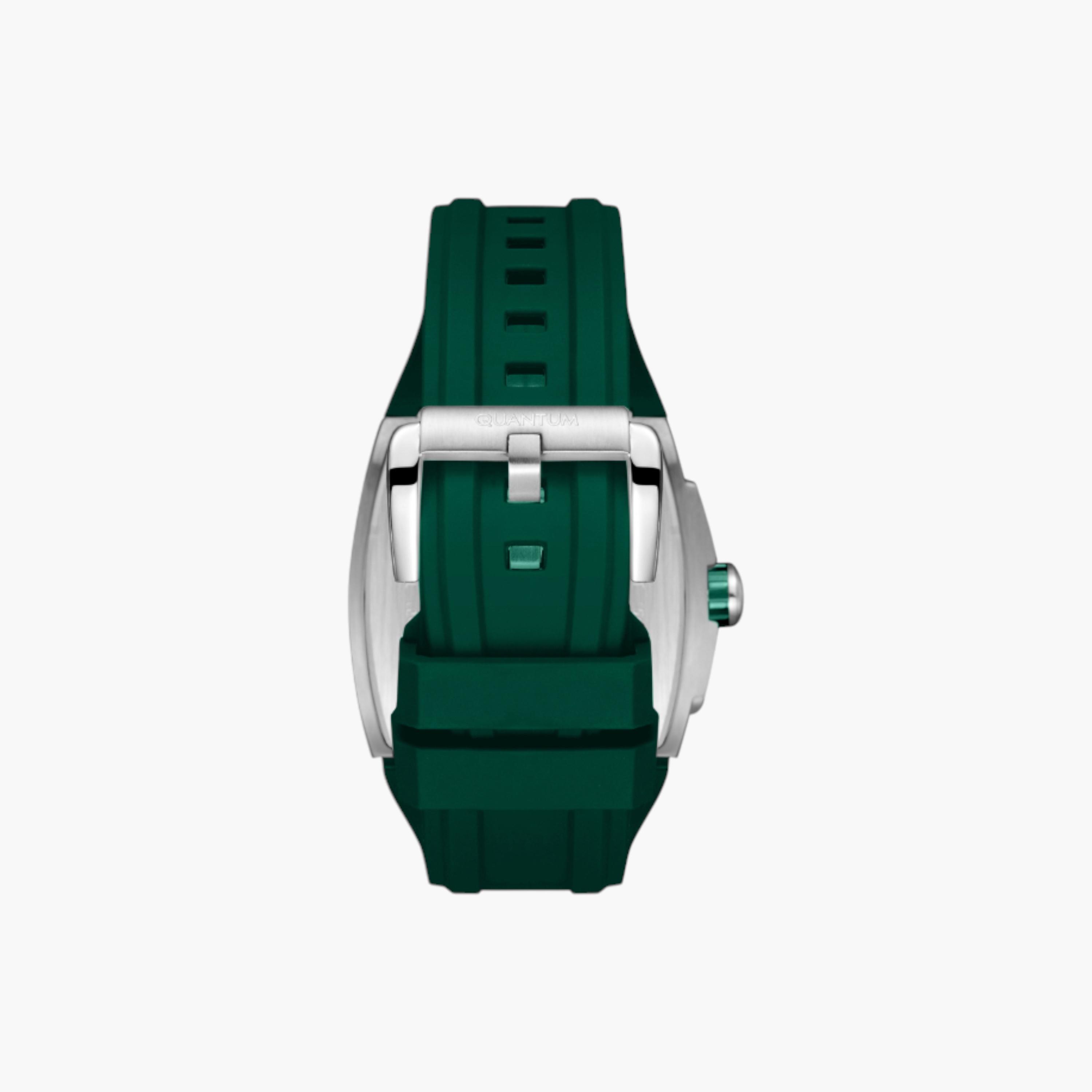 Quantum Men's Chronograph Watch, Green Silicone Strap-men-watchesandjewellery-watches-image-4
