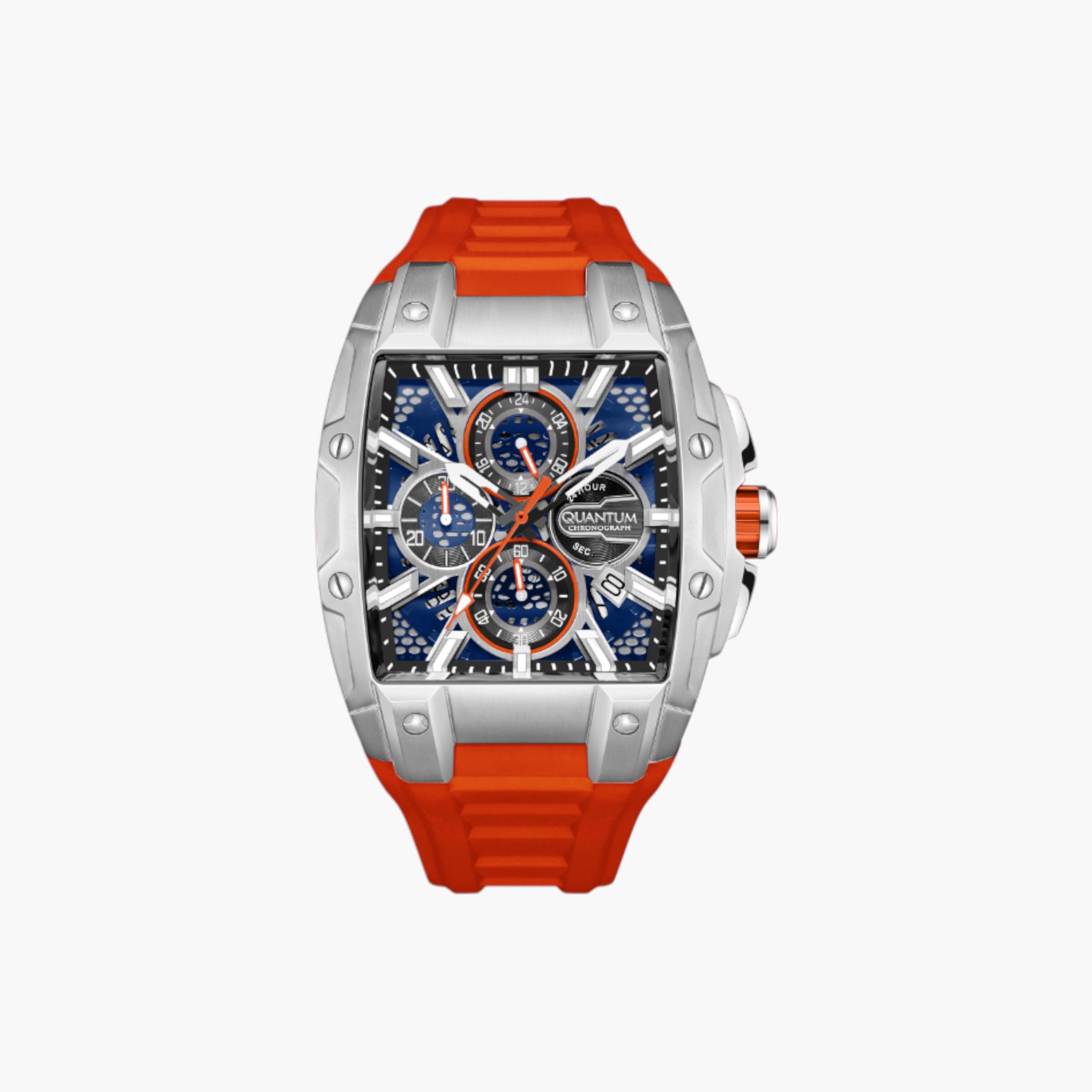 كوانتم ساعة كرونوغراف تونو بحزام سيليكون برتقالي-men-watchesandjewellery-watches-image-1