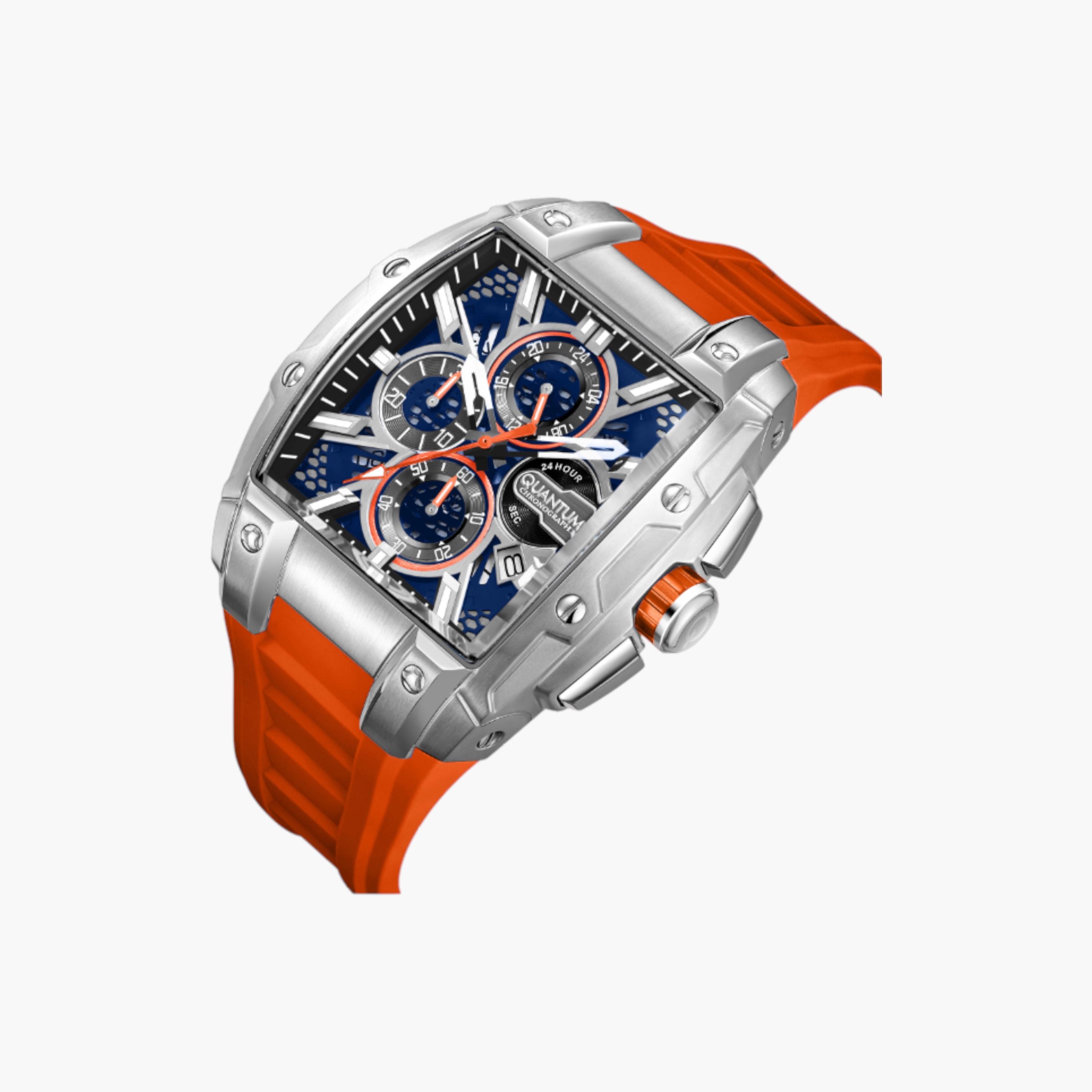 كوانتم ساعة كرونوغراف تونو بحزام سيليكون برتقالي-men-watchesandjewellery-watches-image-2